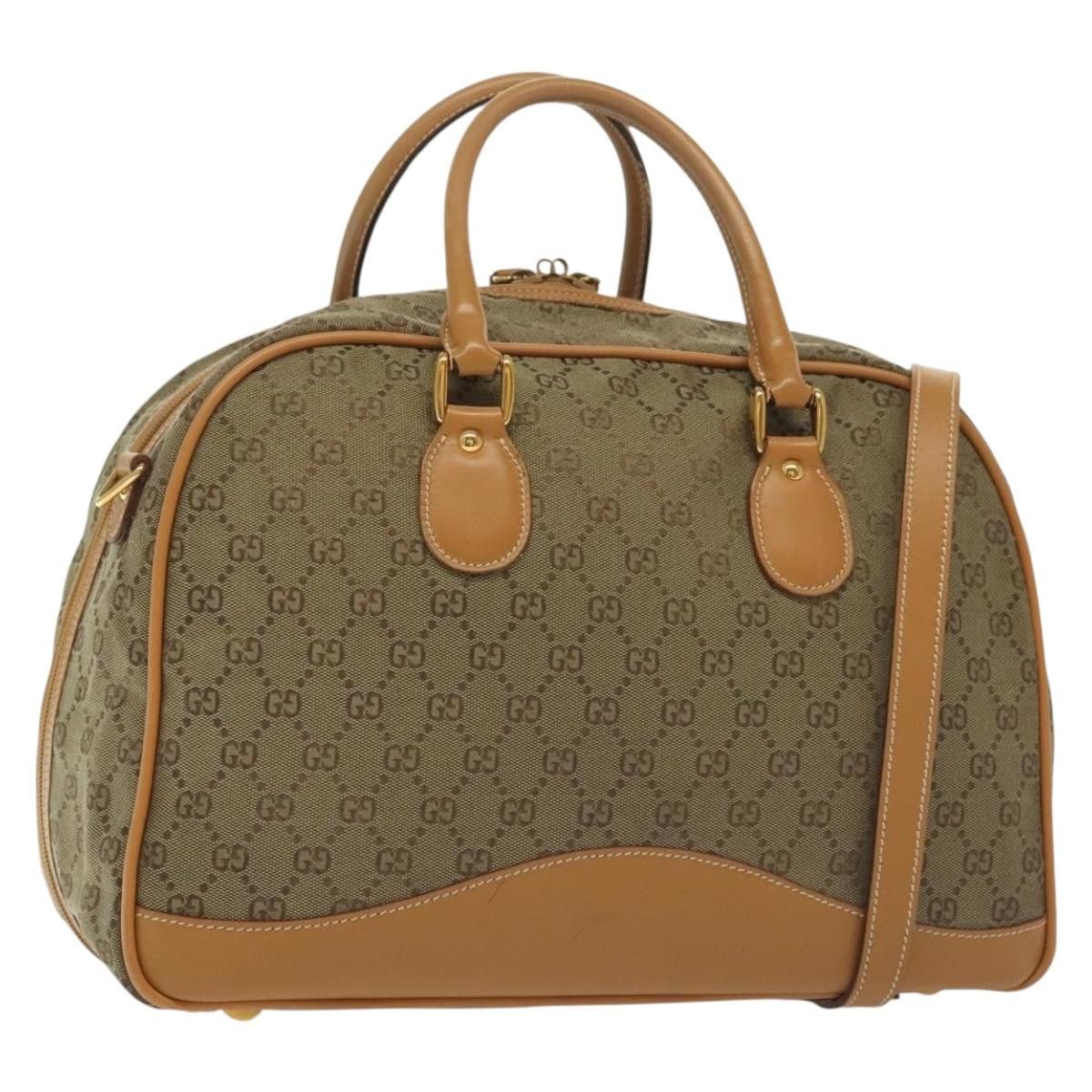Gucci GUCCI GG Canvas Boston Bag Gold Beige 013 123 013 123 Size ONE SIZE - 1 Thumbnail