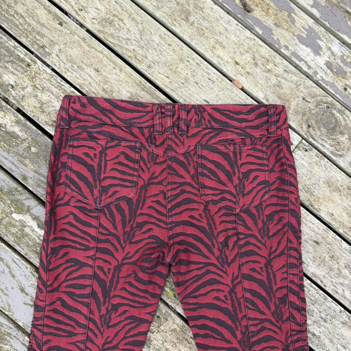 Balmain Balmain Decarnin Era Zebra Biker Jeans Red Size 40 Size 30" / US 8 / IT 44 - 10 Thumbnail