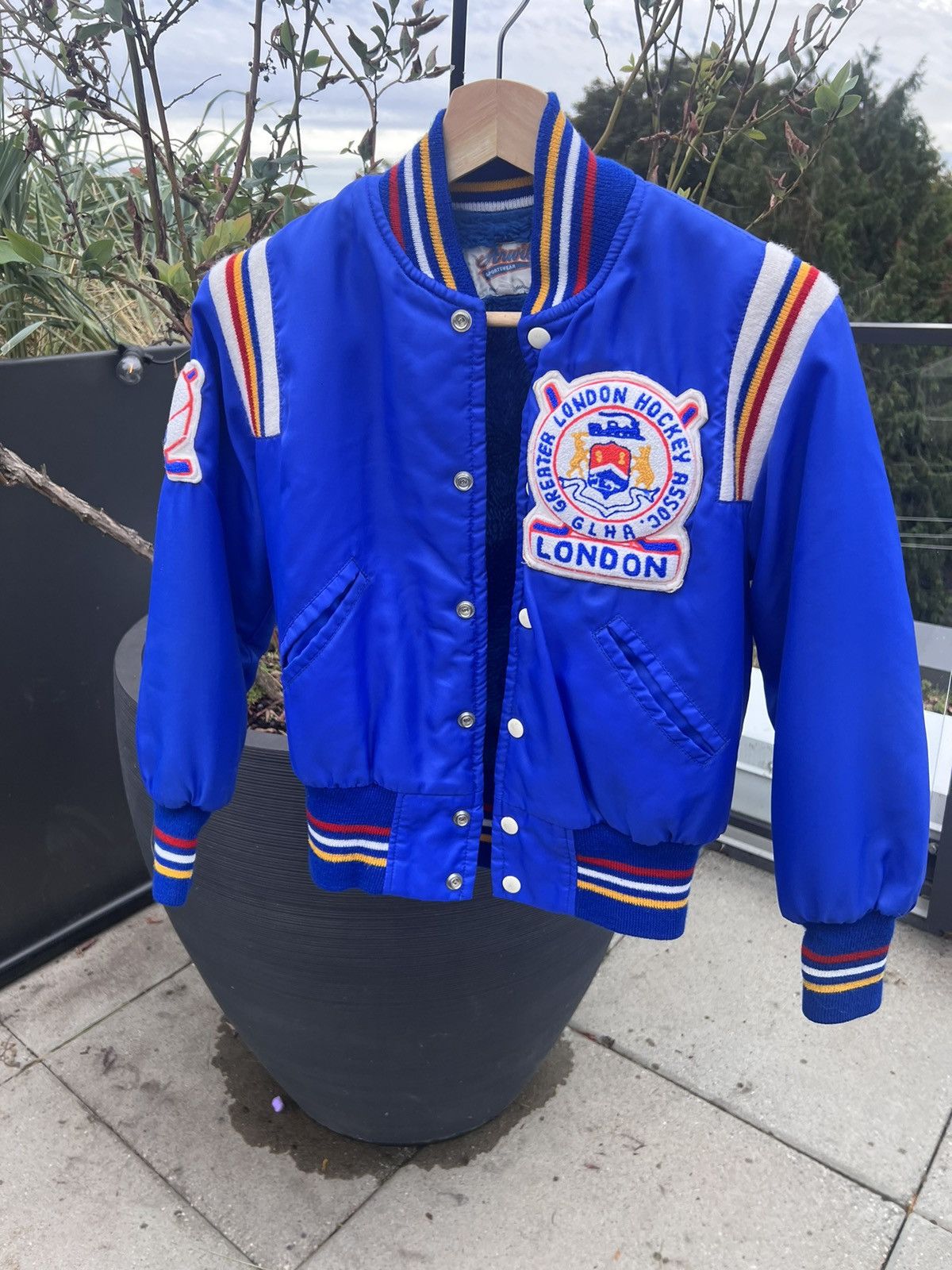 Vintage Vintage 70s Jets Kids Bomber Jacket Deep Pile Lined Size US XXS / EU 40 - 2 Thumbnail