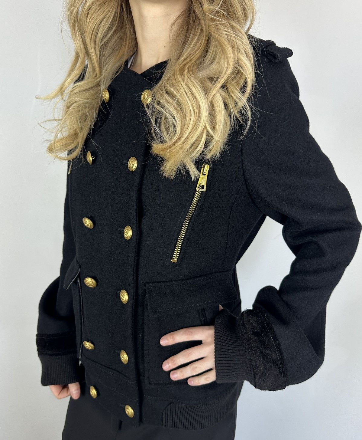Balenciaga Balenciaga Black Wool Double Breasted Jacket 2007 Brass Size US L / EU 52-54 / 3 - 8 Thumbnail