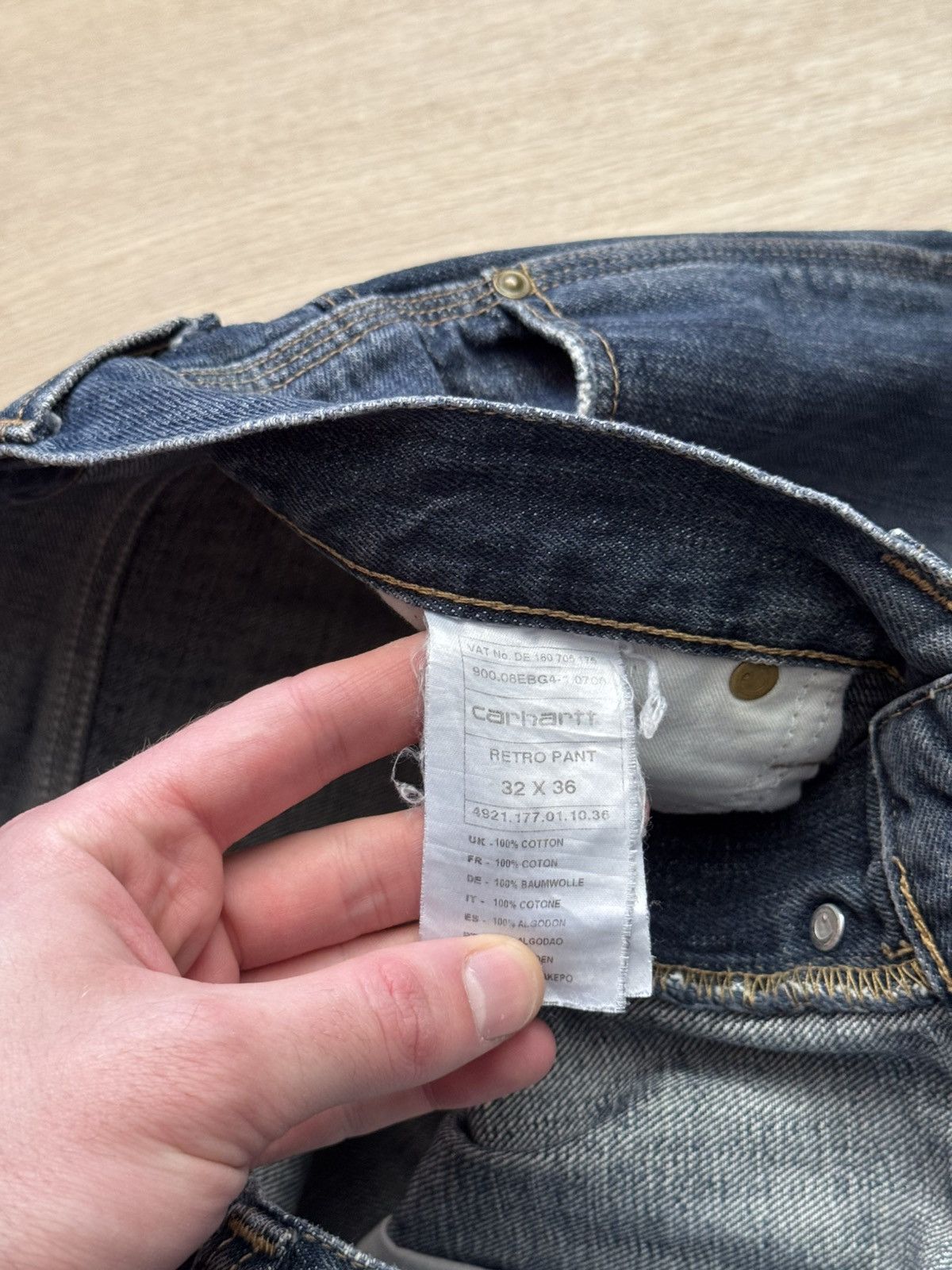 Vintage Vintage Carhartt WIP Blue Jeans Distressed Baggy Pants Size US 32 / EU 48 - 11 Thumbnail