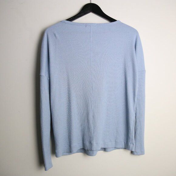 Rag & Bone Rag & Bone The Knit Vee Neck Long Sleeve Light Blue Sweater Size S / US 4 / IT 40 - 6 Thumbnail