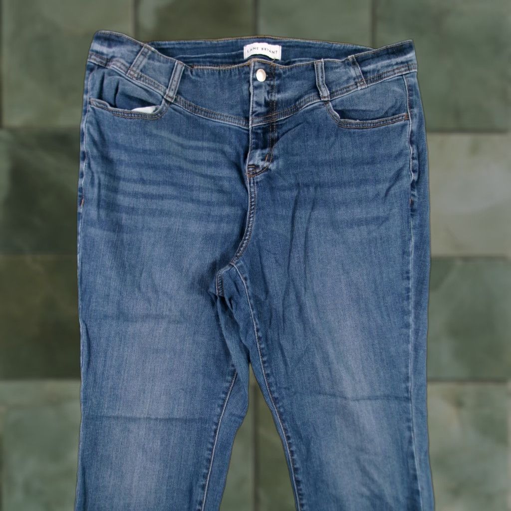 Vintage Lane Bryant Jeans Women 18 Blue Medium Wash Jegging Slim Plus Capstone? Size 40" / US 18 - 1 Thumbnail