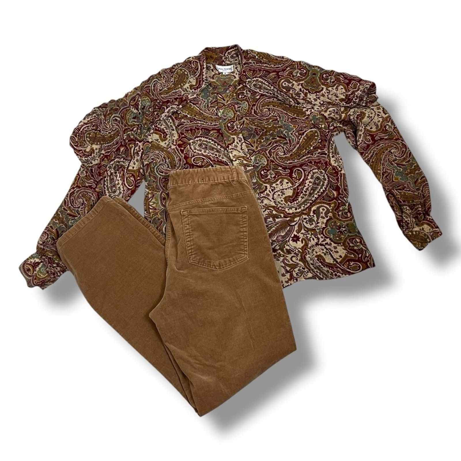 Chaps Chaps Denim corduroy high rise straight leg pants size 14 Size 36" / US 14 / IT 50 - 8 Thumbnail