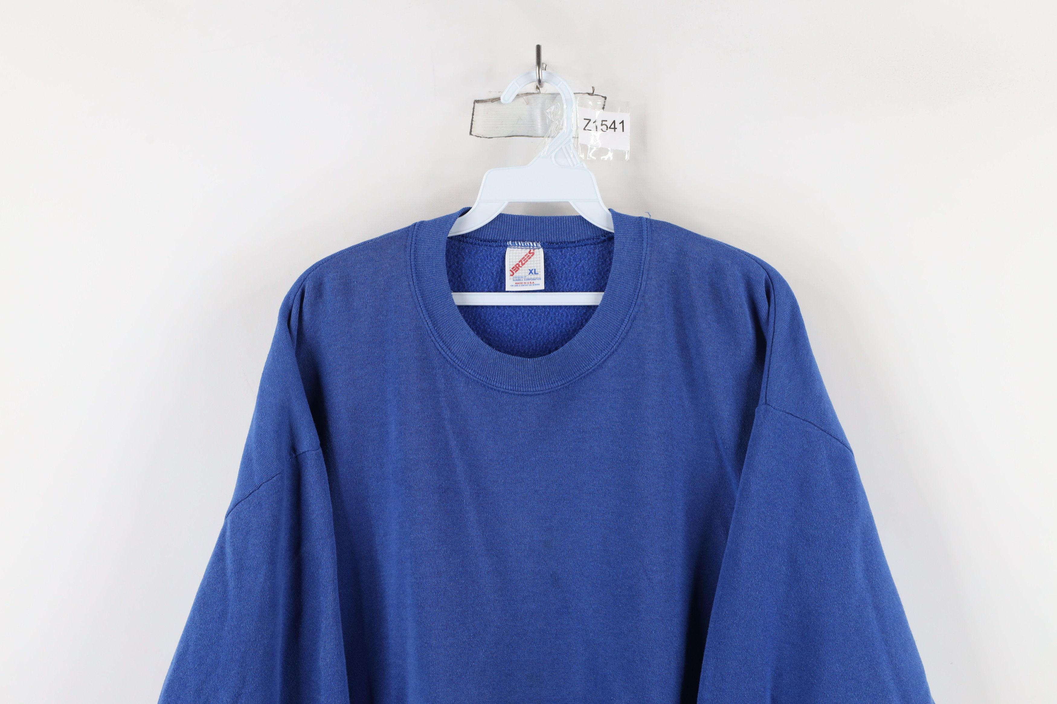 Vintage Vintage 90s Streetwear Crewneck Sweatshirt Royal Blue USA Size US XL / EU 56 / 4 - 2 Thumbnail