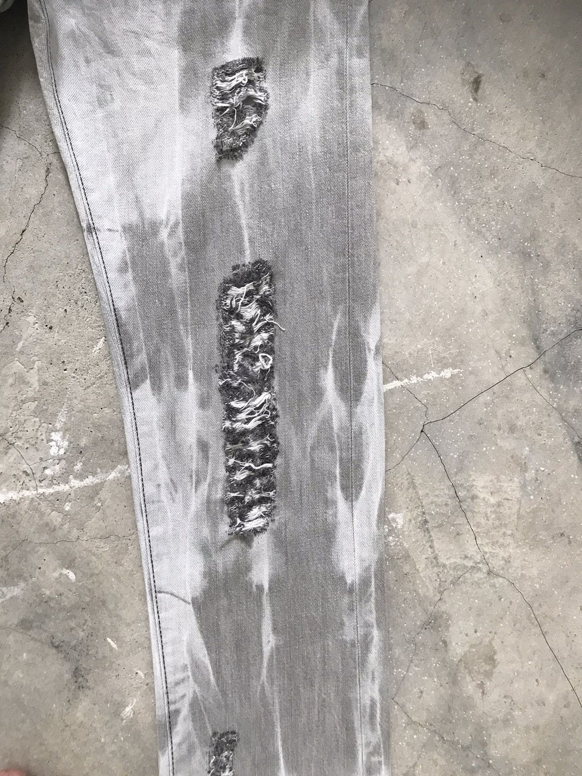 Japanese Brand S’EXPRIMER by Yuta Hosokawa Ripped Tall Slim Denim Jeans Size US 28 / EU 44 - 5 Thumbnail