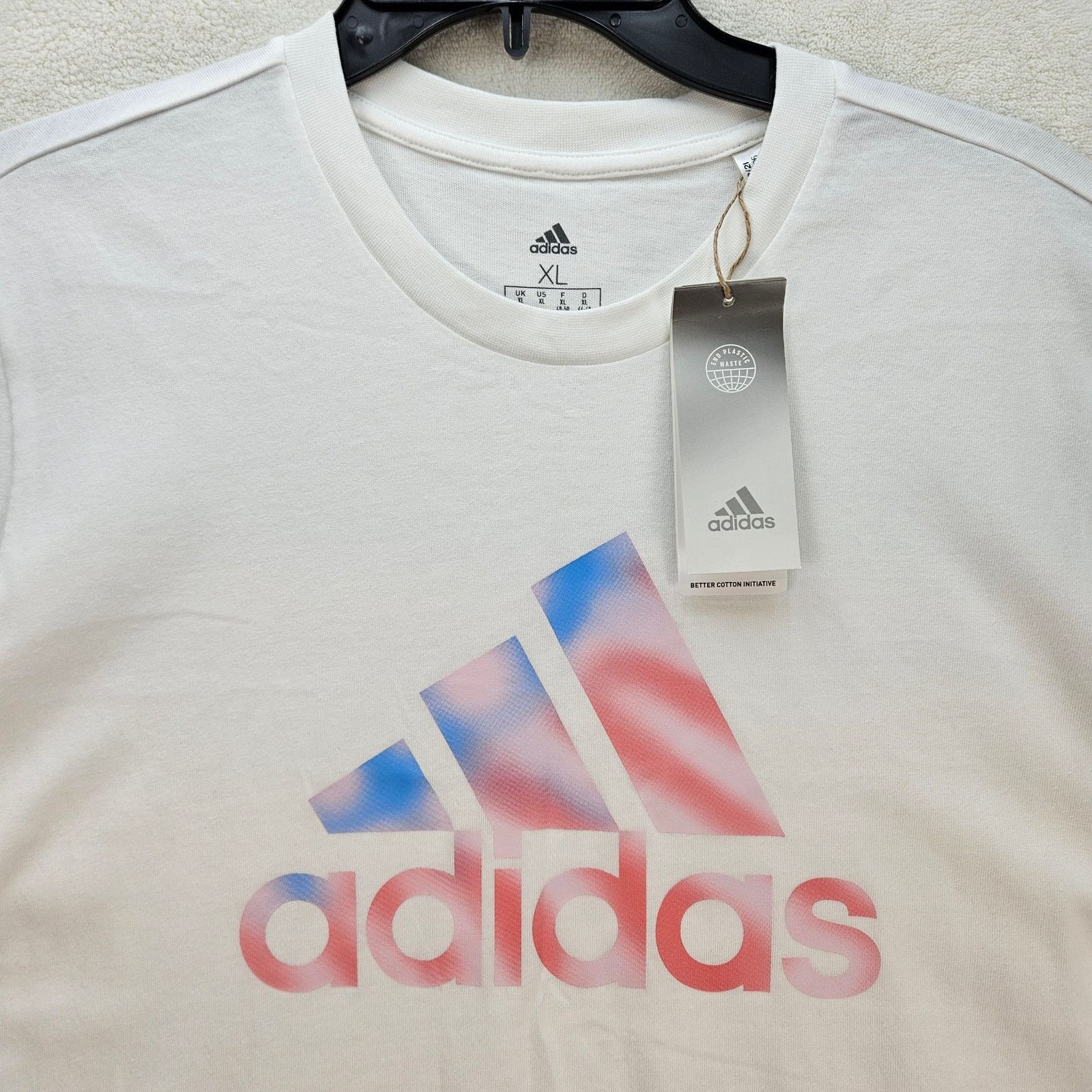 Adidas ADIDAS WOMEN'S XL AMERICAN FLAG LOGO WHITE TSHIRT NWT HL8506 Size XL / US 12-14 / IT 48-50 - 2 Thumbnail