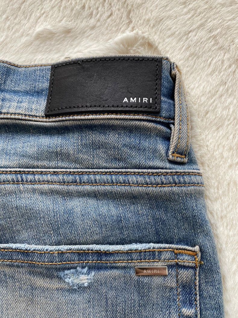 Amiri Amiri Blue Logo Denim Pants-2506 Size US 32 / EU 48 - 3 Thumbnail