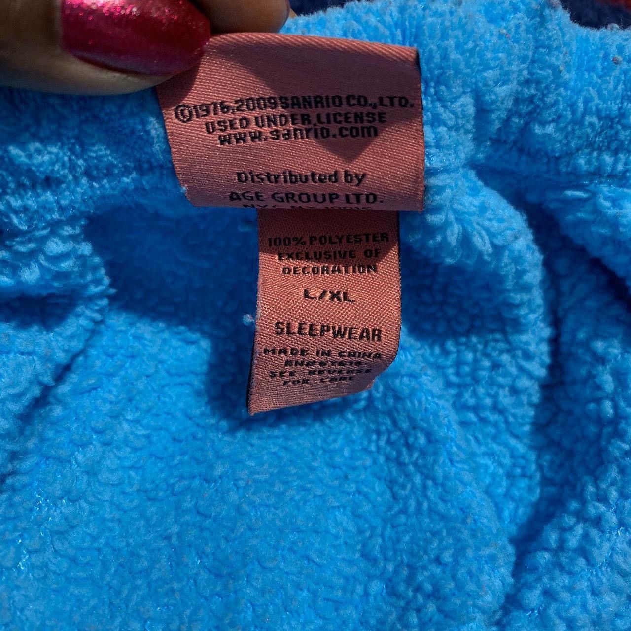 Vintage Sanrio 2000s Hello Kitty fleece plush bathrobe sky blue bow Size ONE SIZE - 4 Thumbnail