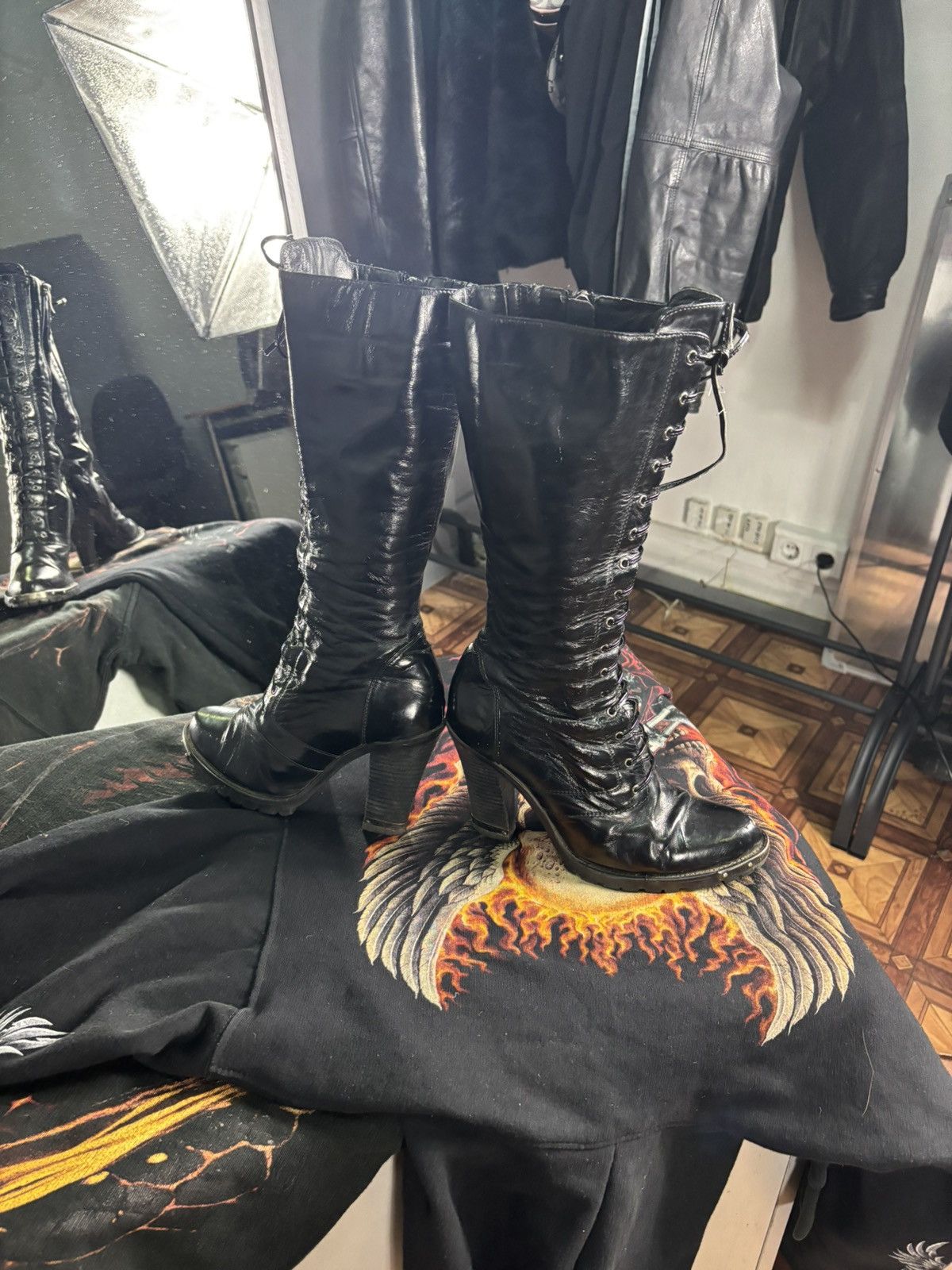 Japanese Brand × Vintage Vintage Lace Up Avant-garde heels Size US 6 / IT 36 - 5 Thumbnail