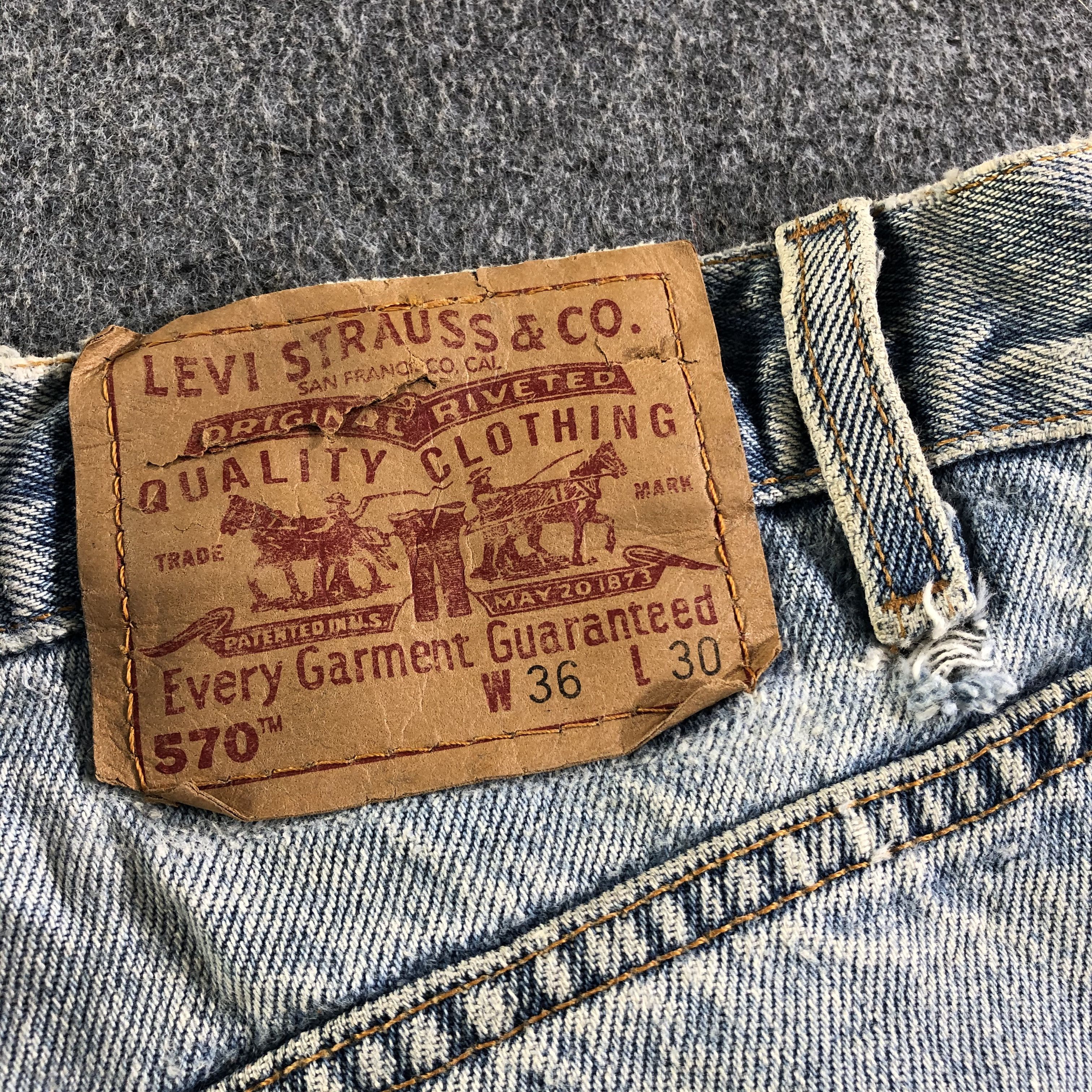 Levi's × Vintage Vintage Light Wash Levis 570 Jeans-J4279 Size US 37 - 5 Thumbnail