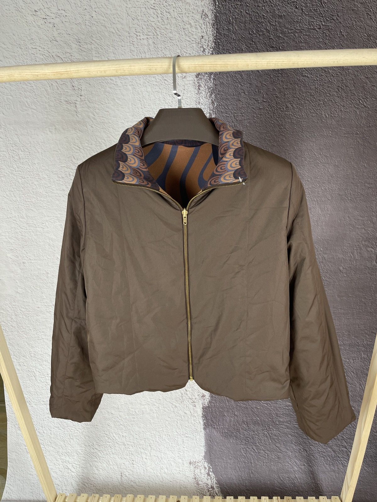 Roberta di Camerino 100% silk abstract reversible jacket