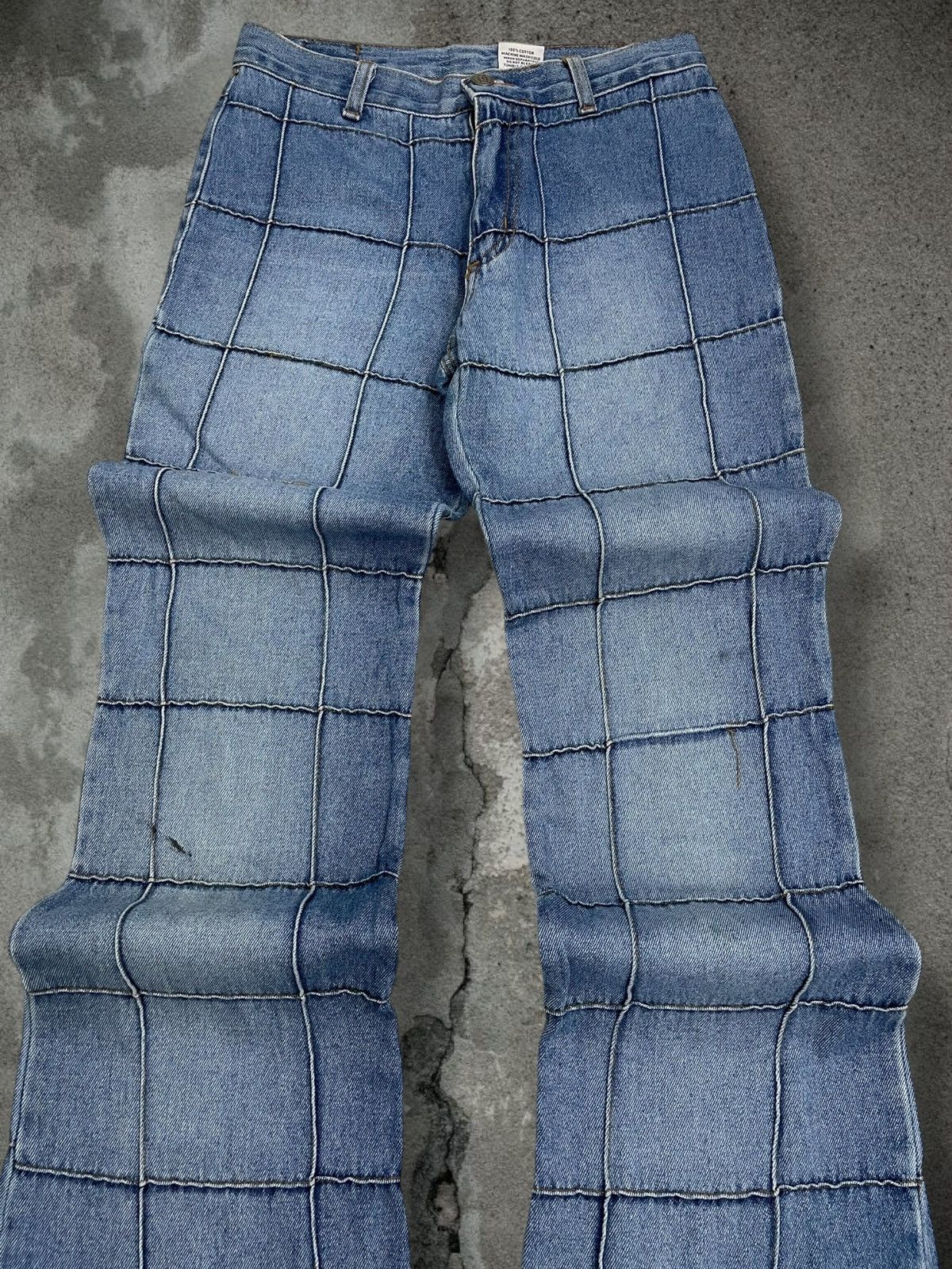In The Attic Vintage 90s Designer NewSports Usa Super Kinky Flared Denim Size US 27 - 4 Thumbnail