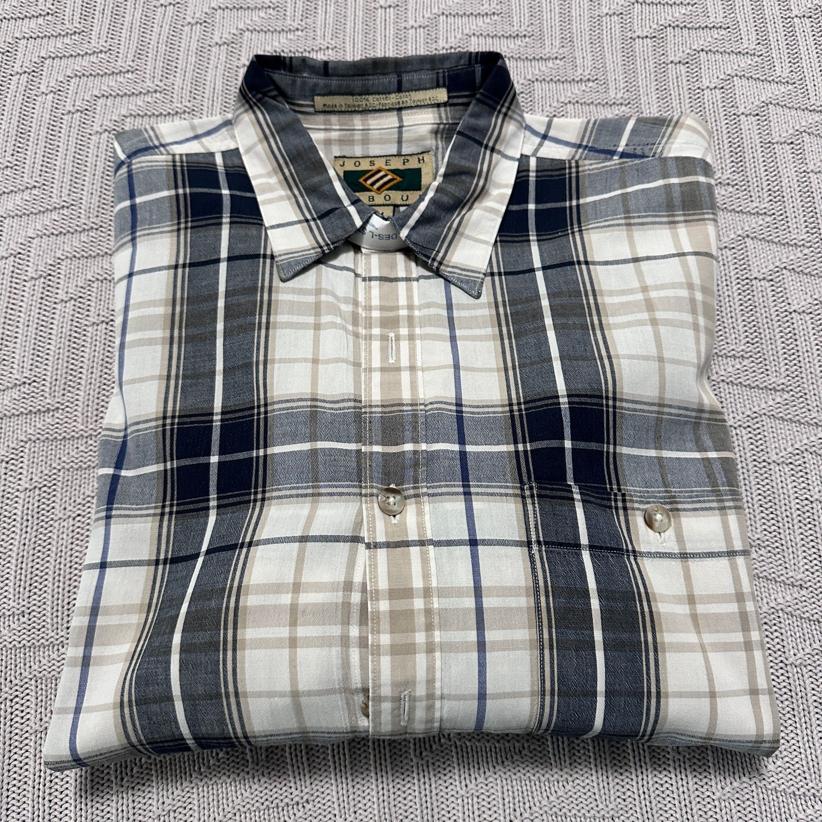 Joseph Abboud Joseph Abboud navy plaid button down Size US M / EU 48-50 / 2 - 1 Thumbnail