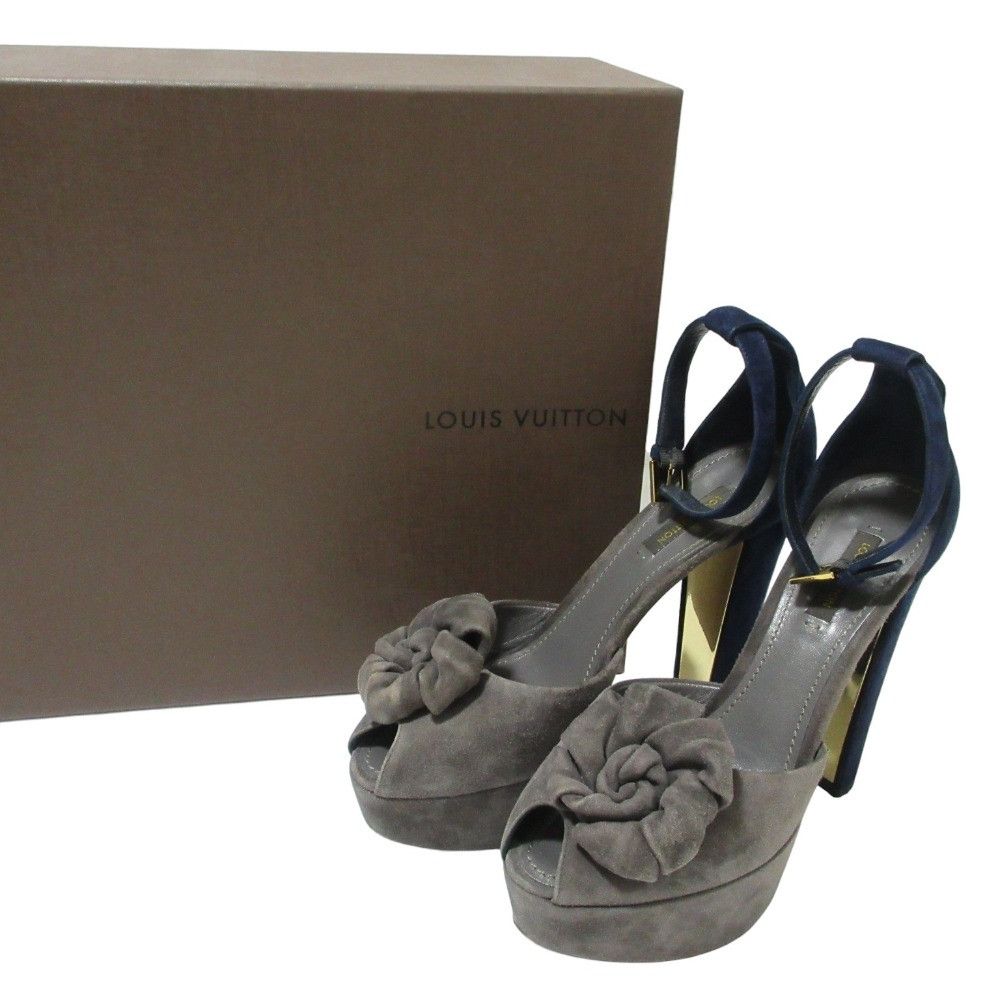 Louis Vuitton Louis Vuitton Louis Vuitton Flower Motif Suede Sandals Suede Shoes DUTY FREE for USA Size ONE SIZE - 1 Thumbnail