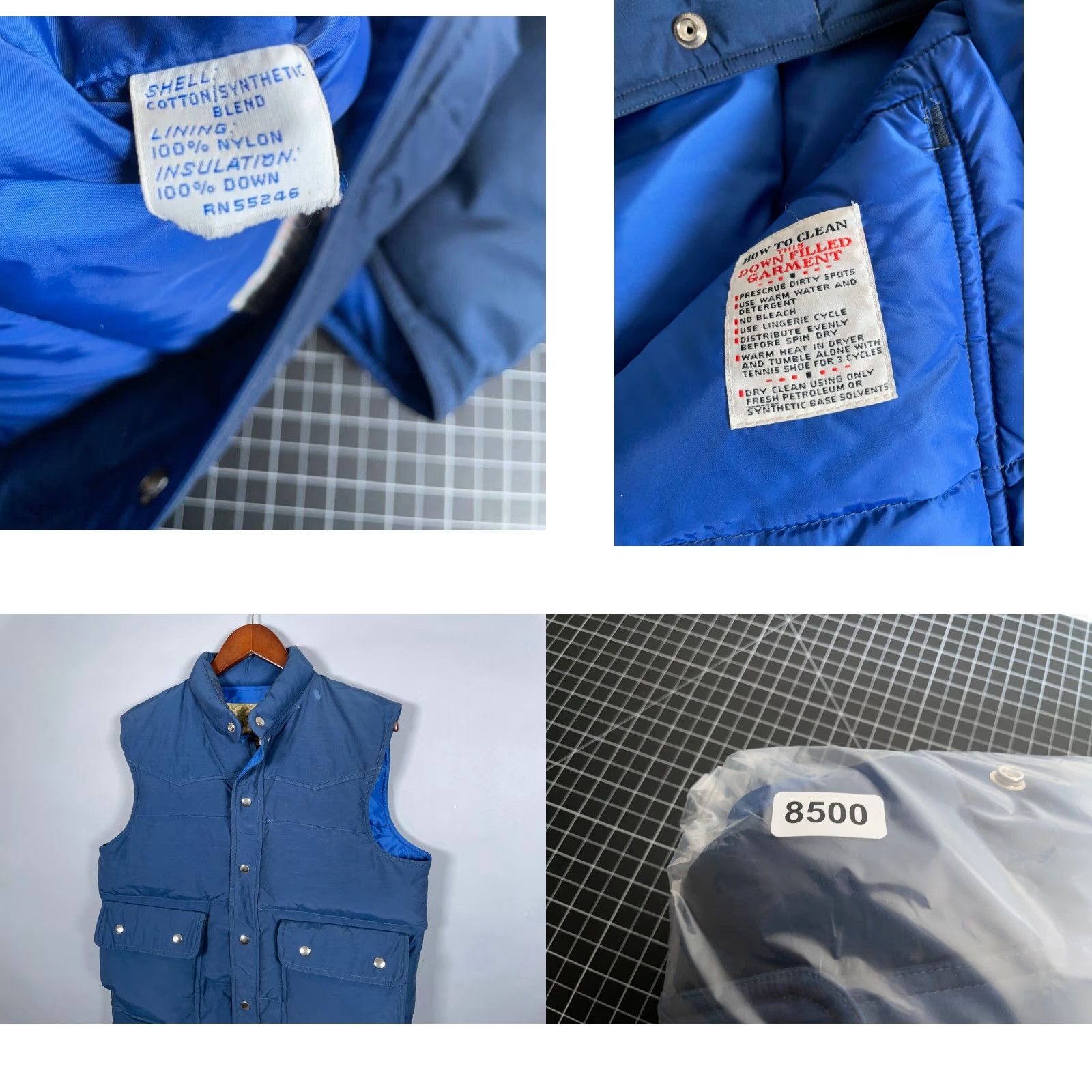Vintage VINTAGE Friendship Down Puffer Vest Adult Medium Blue Snap Casual 80s Mens Size US M / EU 48-50 / 2 - 8 Thumbnail