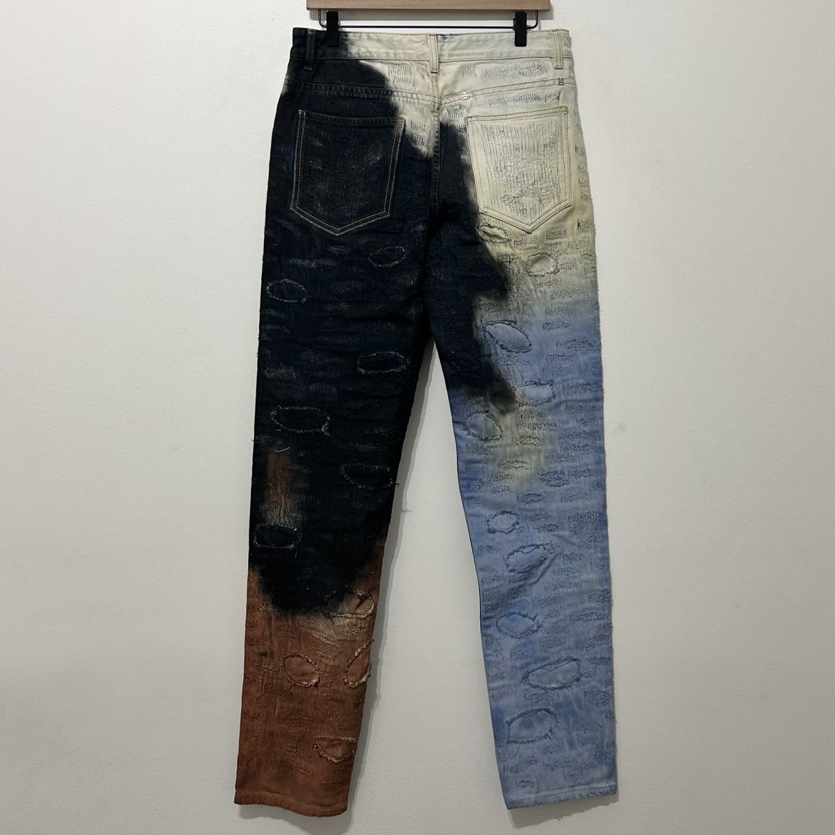 Givenchy Givenchy Distressed Tie-Dyed Boro Jeans Size US 32 / EU 48 - 2 Thumbnail