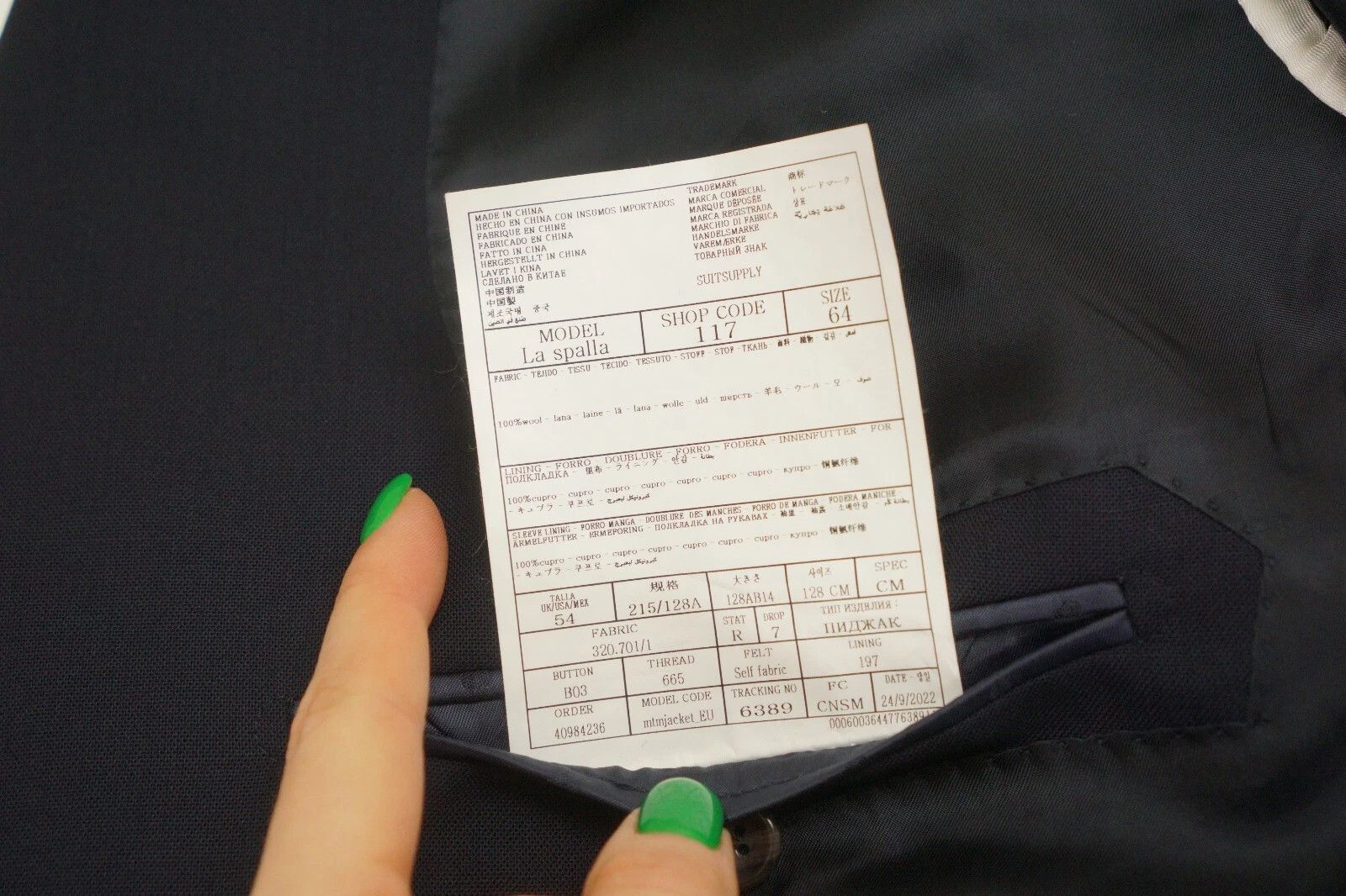 Suitsupply Men Suitsupply Suit La Spalla TRAVELLER Vitale Barberis US54 Size 54R - 6 Thumbnail
