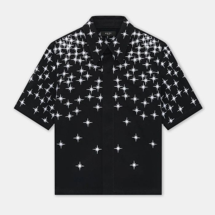 Amiri oc11z0426 Star-Print Shirt in Black Size US S / EU 44-46 / 1 - 1 Thumbnail