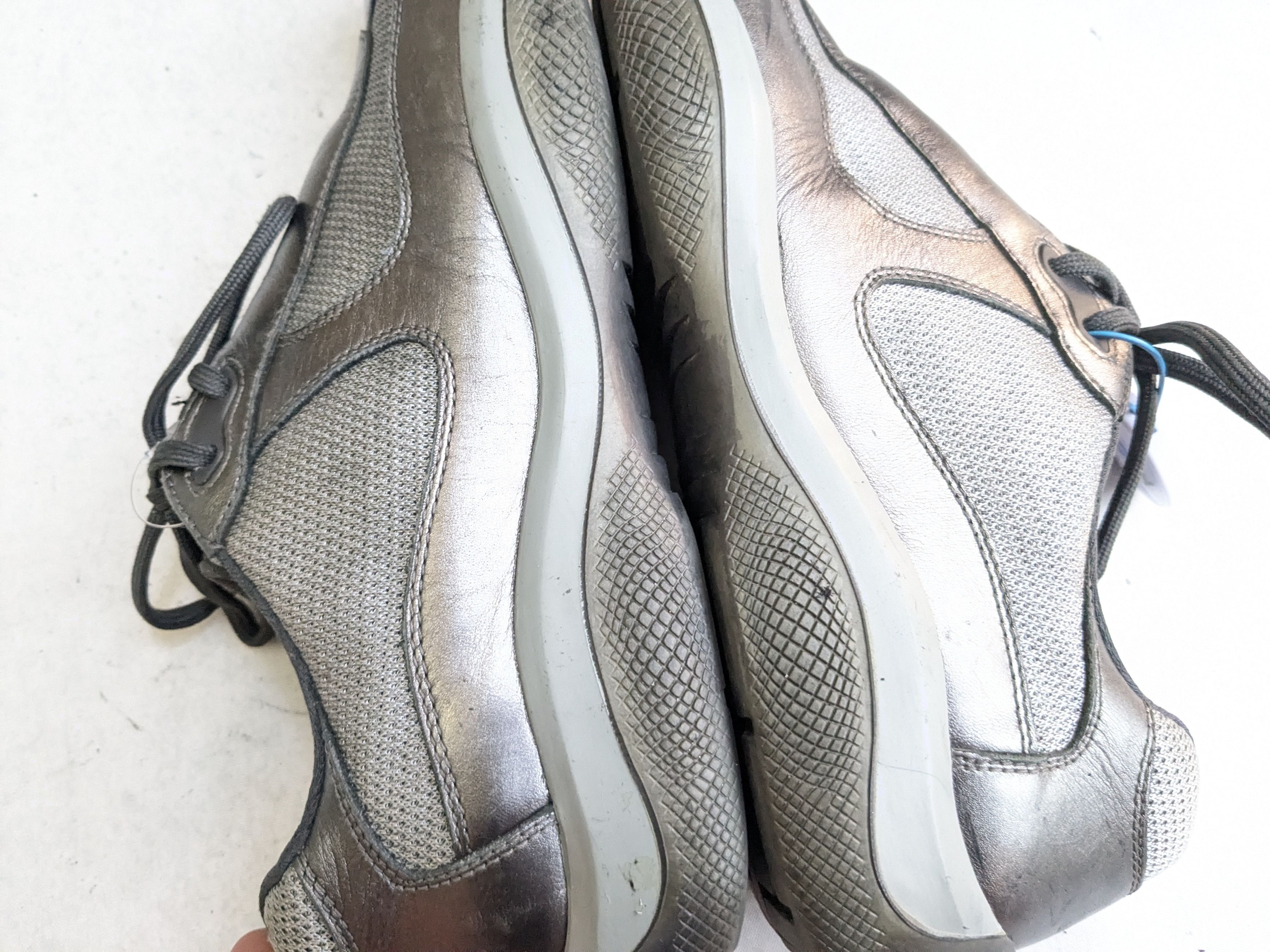 Prada Prada America's Cup Sneakers Silver 9 Low Tops Size US 9 / EU 42 - 14 Thumbnail