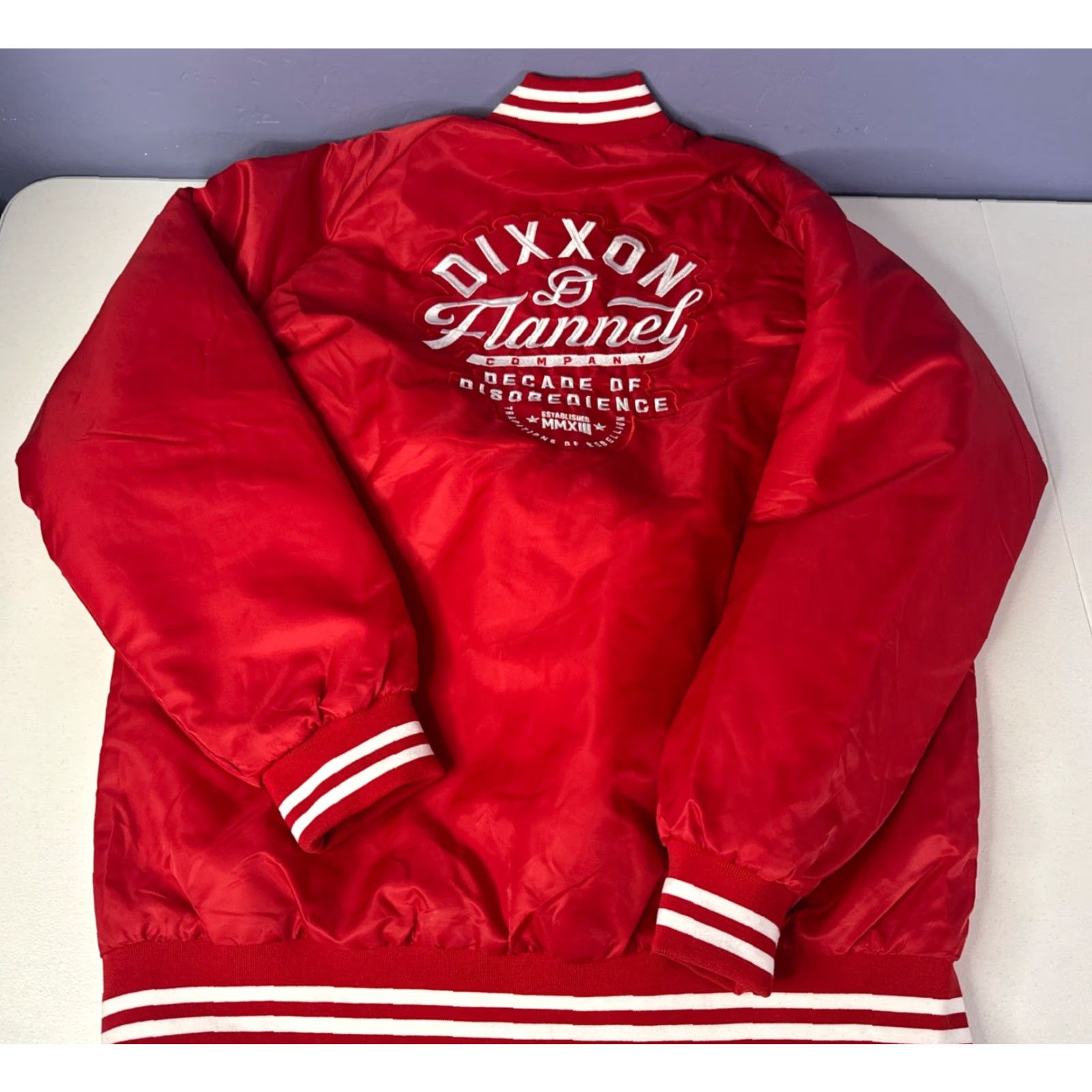 CO Dixxon Flannel Co Bomber Jacket Pastime Men’s XL Red Sports Coat Size US XL / EU 56 / 4 - 2 Thumbnail