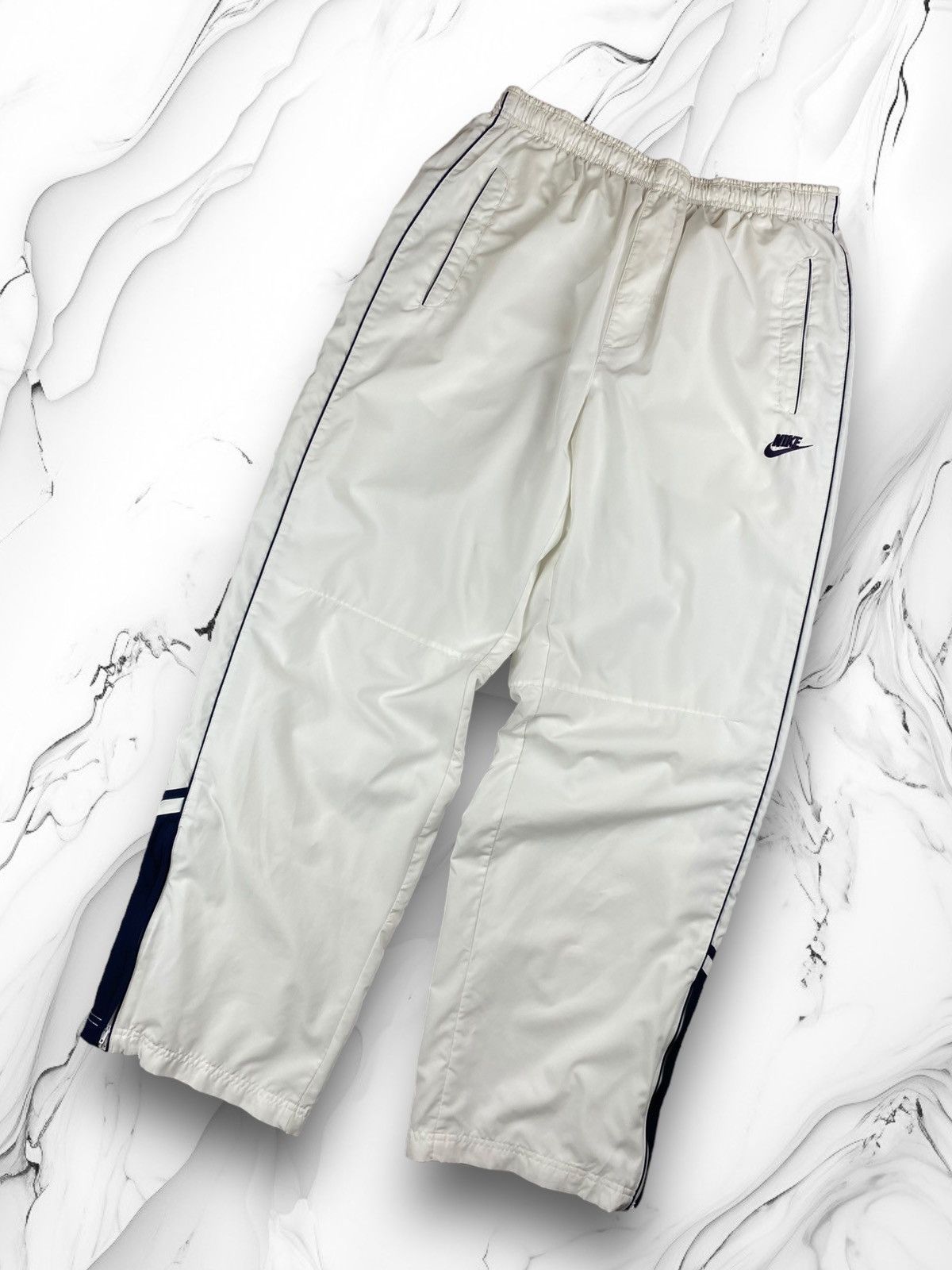 Nike Vintage 00s Nike Nylon Y2K Drill Joggers Pants Size US 34 / EU 50 - 1 Thumbnail
