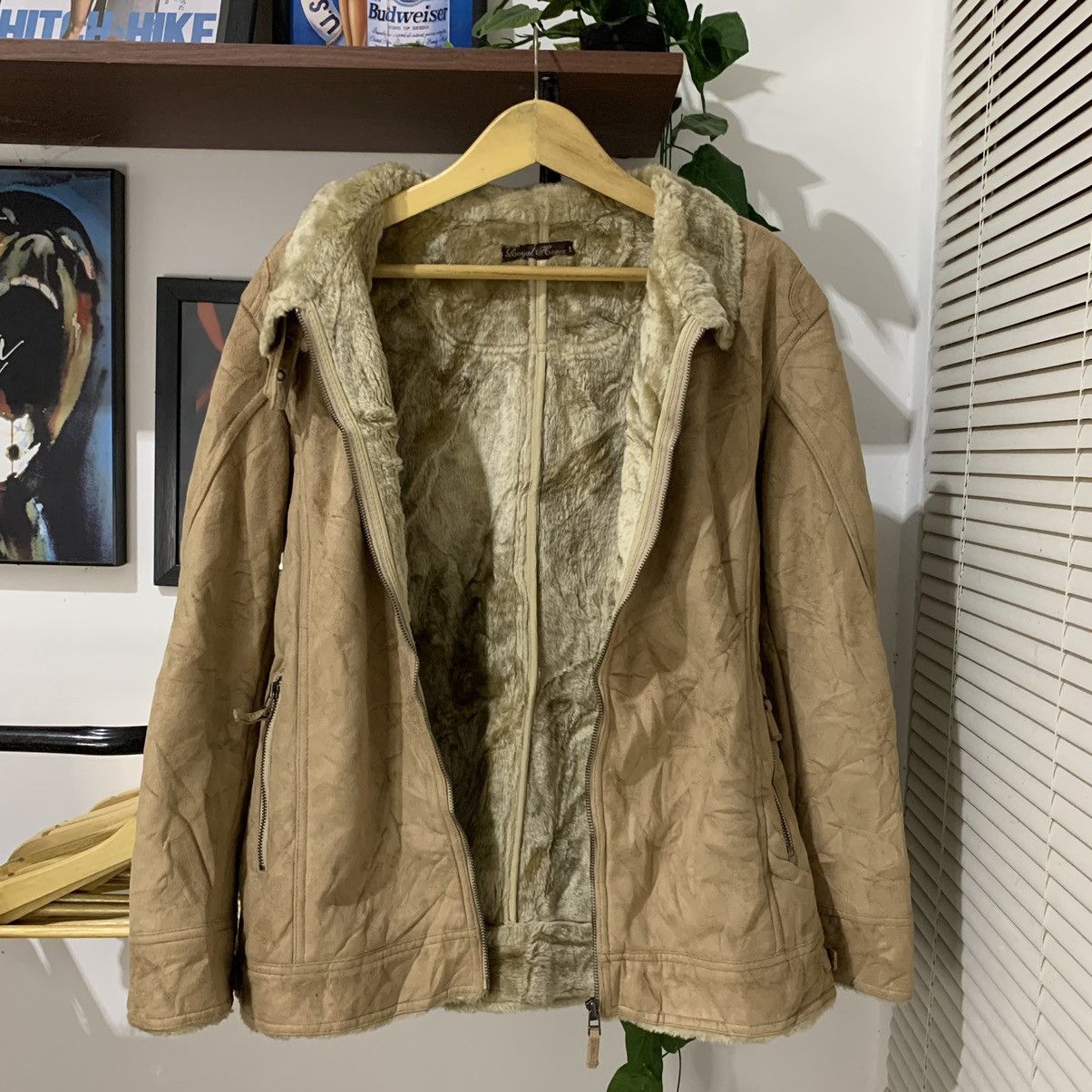 Designer × Japanese Brand Royal Harex Faux Fur Zipper Work Suede Shearling jacket Size L / US 10 / IT 46 - 4 Thumbnail