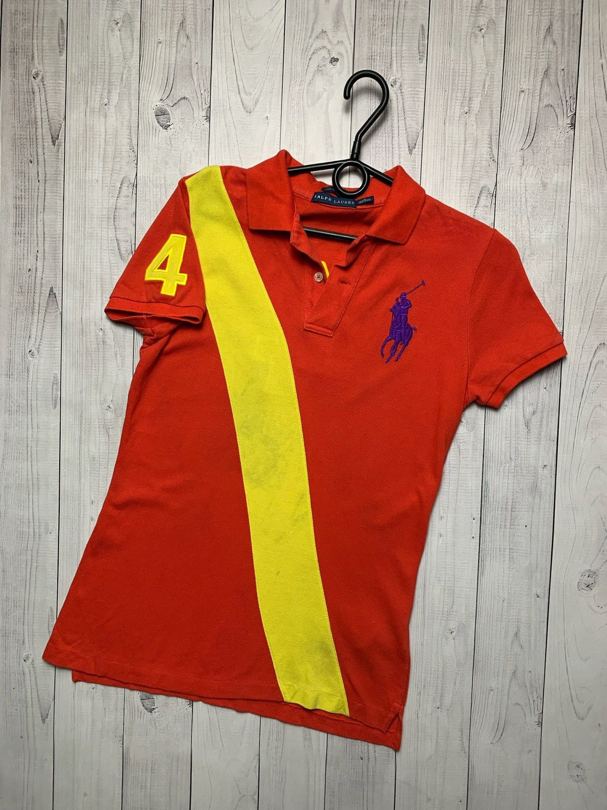 Polo Ralph Lauren × Vintage Vintage Polo Ralph Lauren size S big logo orange women’s Size S / US 4 / IT 40 - 1 Thumbnail