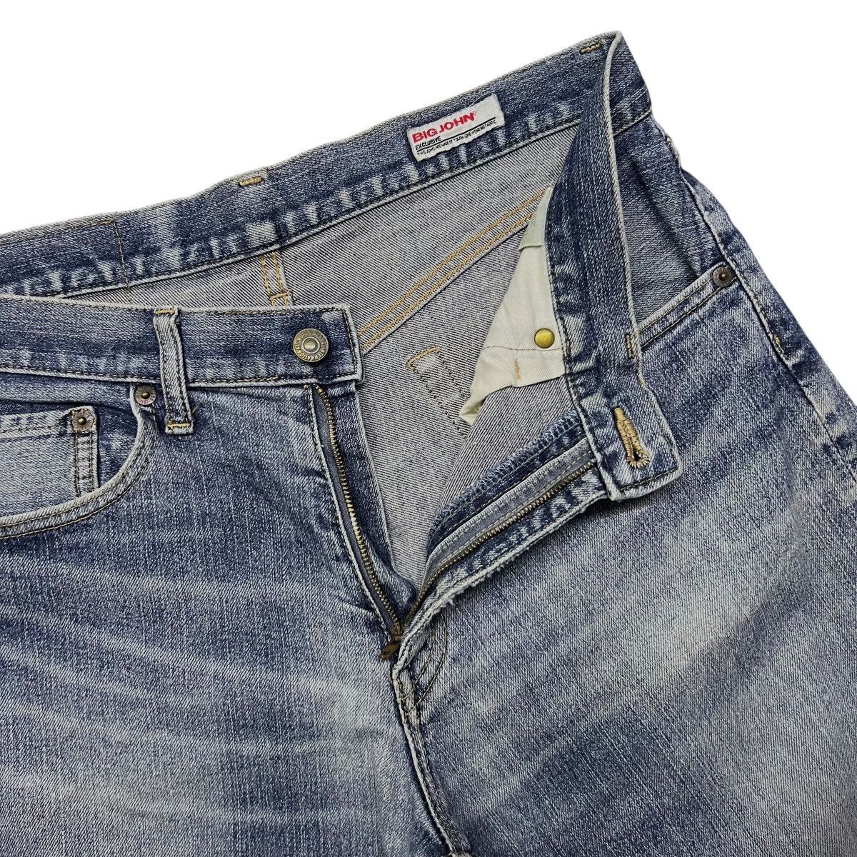 Big John Loose Vintage Big John - Faded Wash, Distressed Denim Size US 32 / EU 48 - 9 Thumbnail