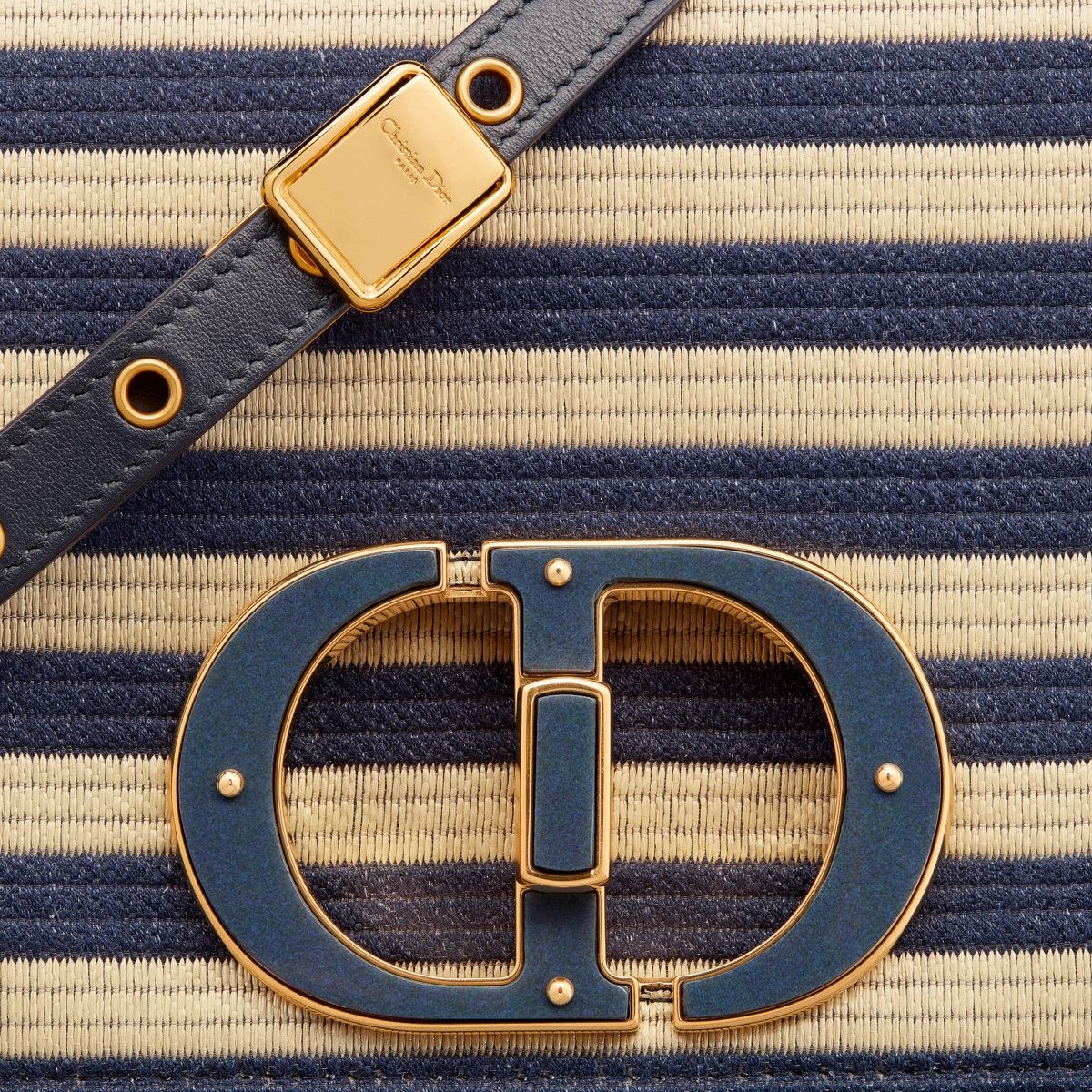 Dior o1bcso1str1124 Size: OS / Caro Bag in Natural/Denim Blue Size ONE SIZE - 6 Thumbnail