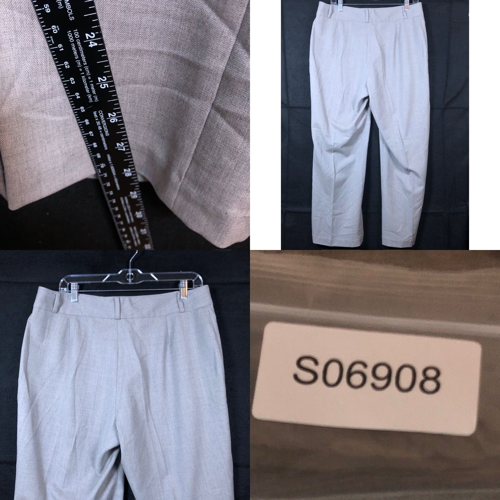Ralph Lauren Ralph Lauren Womens Pants Gray Wool Blend Wide Loose Fit Professional Stretch 12 Size 24" / US 00 / IT 34 - 8 Thumbnail