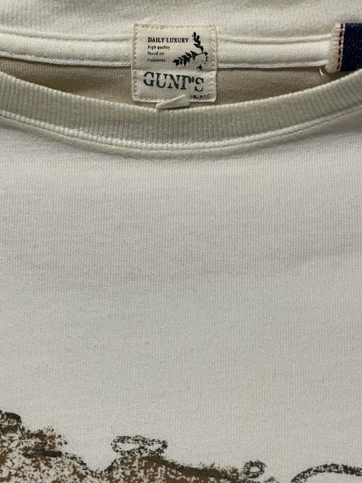 Designer × Japanese Brand × Vintage Vintage Japan Designer Gunts Daily Luxury Hemp Map Tshirt Size US M / EU 48-50 / 2 - 6 Thumbnail
