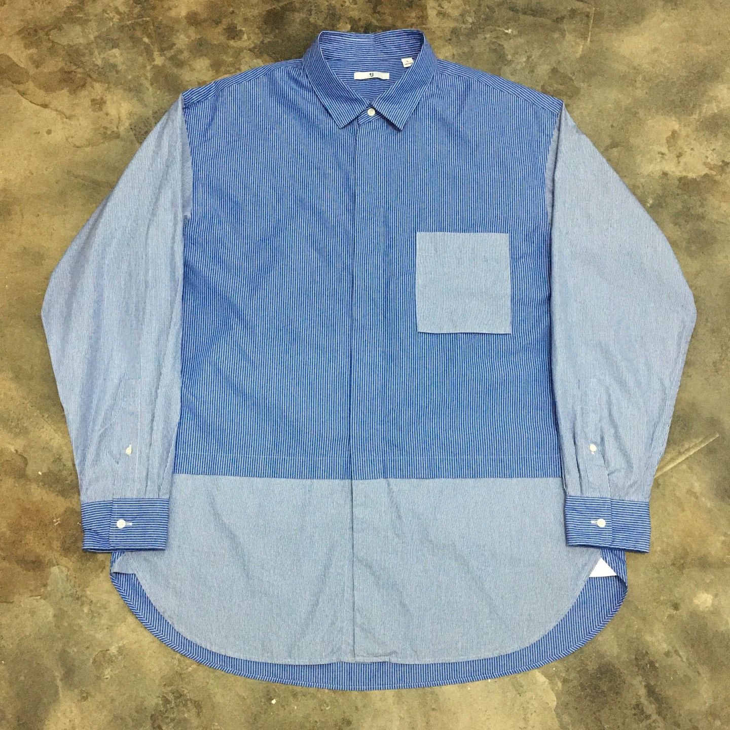 Jil Sander × Uniqlo Uniqlo Jil Sander Hickory Longsleeve Shirt Size US L / EU 52-54 / 3 - 4 Thumbnail