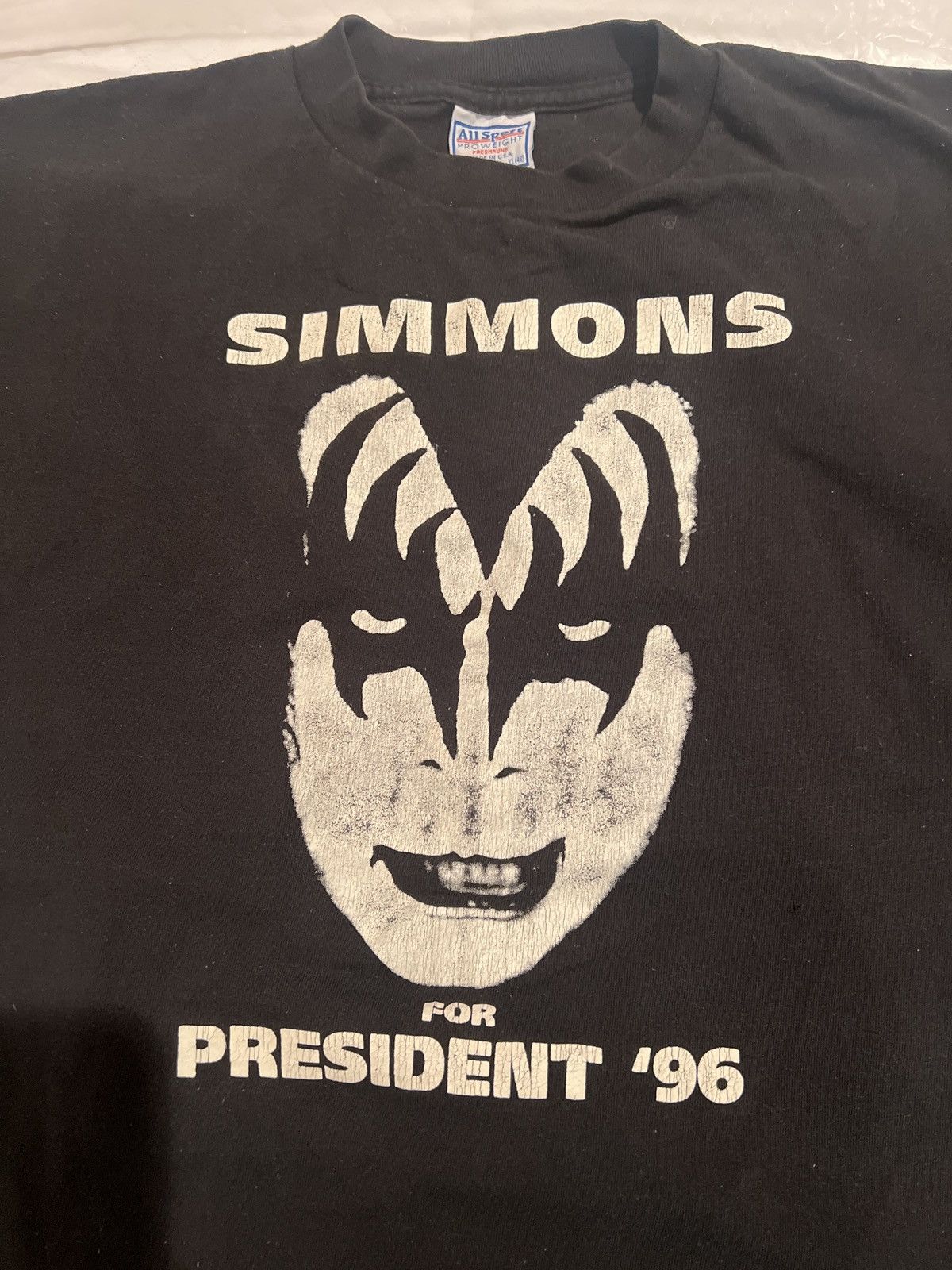 Image of All Sport x Kiss Band Simmons For President ‘96 XL in Black, Men's