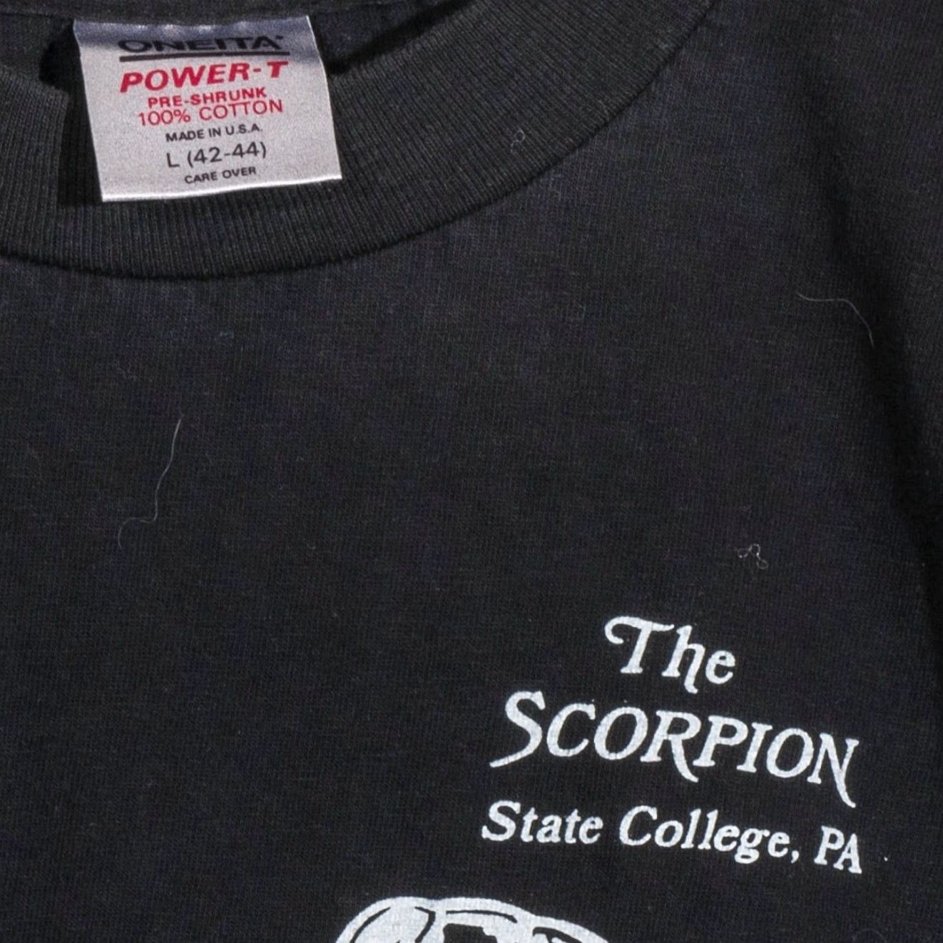 Vintage VINTAGE The Scorpion State College Pennsylvania Rock ' N Roll Club 1988 Single Stitch Shirt L Black Mens Size US L / EU 52-54 / 3 - 3 Thumbnail
