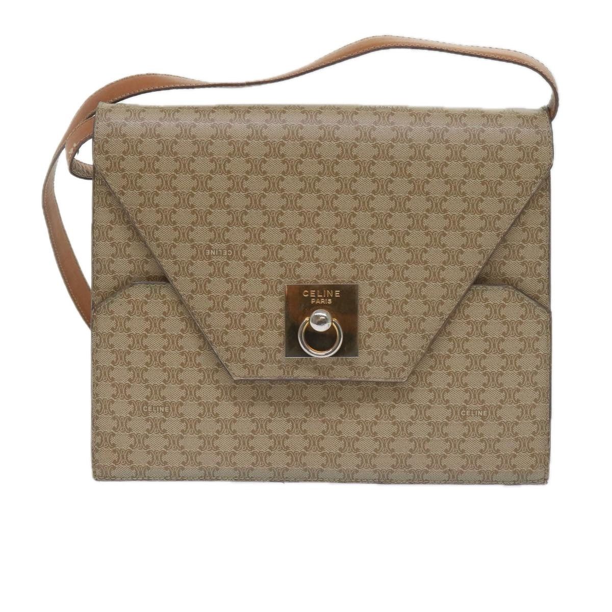 Celine CELINE Macadam Canvas Shoulder Bag Pvc Beige Brown Size ONE SIZE - 2 Thumbnail