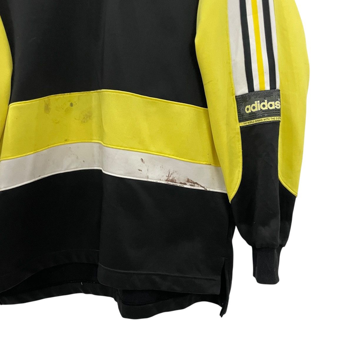 Adidas Vintage 90s Adidas Big Logo Distressed Jacket Size US L / EU 52-54 / 3 - 12 Thumbnail