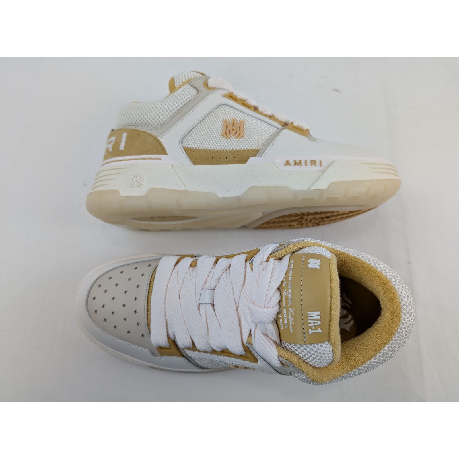 Amiri o1rshd1 Q:2 / MA-1 Low-Top Sneakers in Champagne Size US 10 / EU 43 - 1 Thumbnail