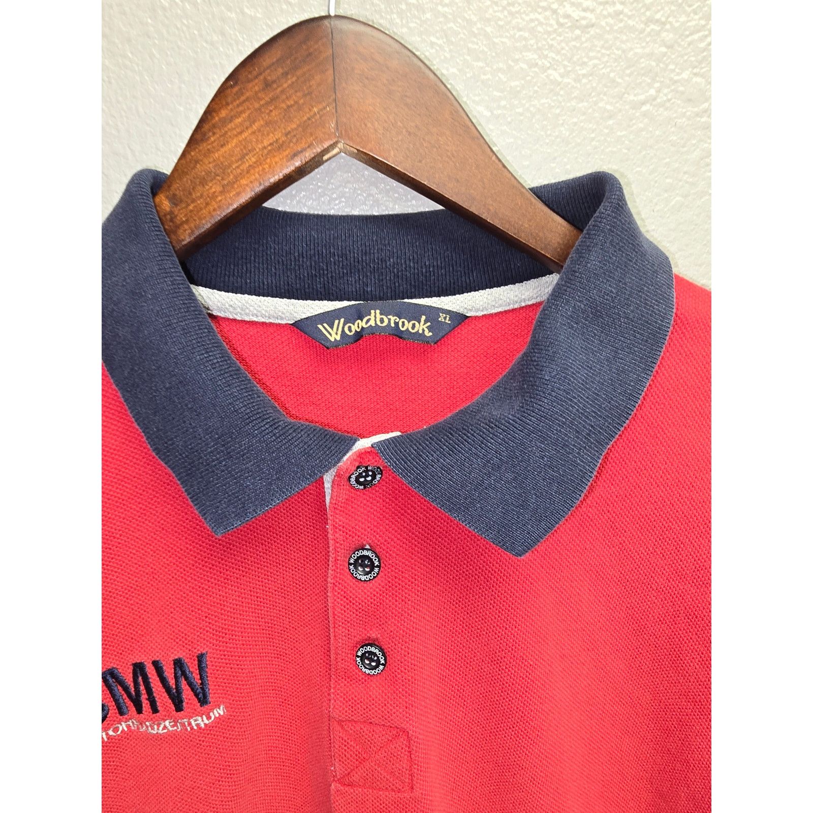 Vintage BMW Red Polo Woodbrook Embroidered Motorcycle Center Shirt Size US XL / EU 56 / 4 - 3 Thumbnail