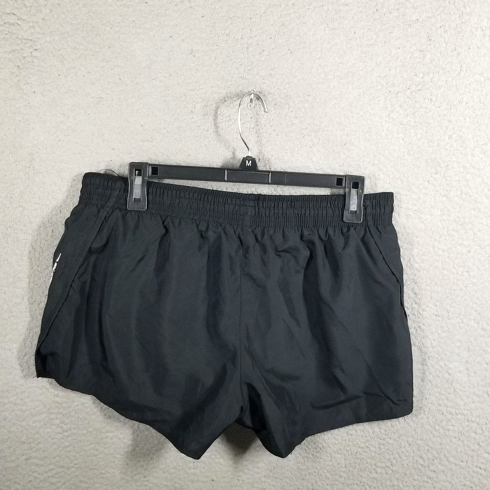 Nike Nike Dri-FIT Swoosh Running Shorts Womens L Black Moisture Wicking Athletic Lined 3 in Inseam Size 36" / US 14 / IT 50 - 3 Thumbnail