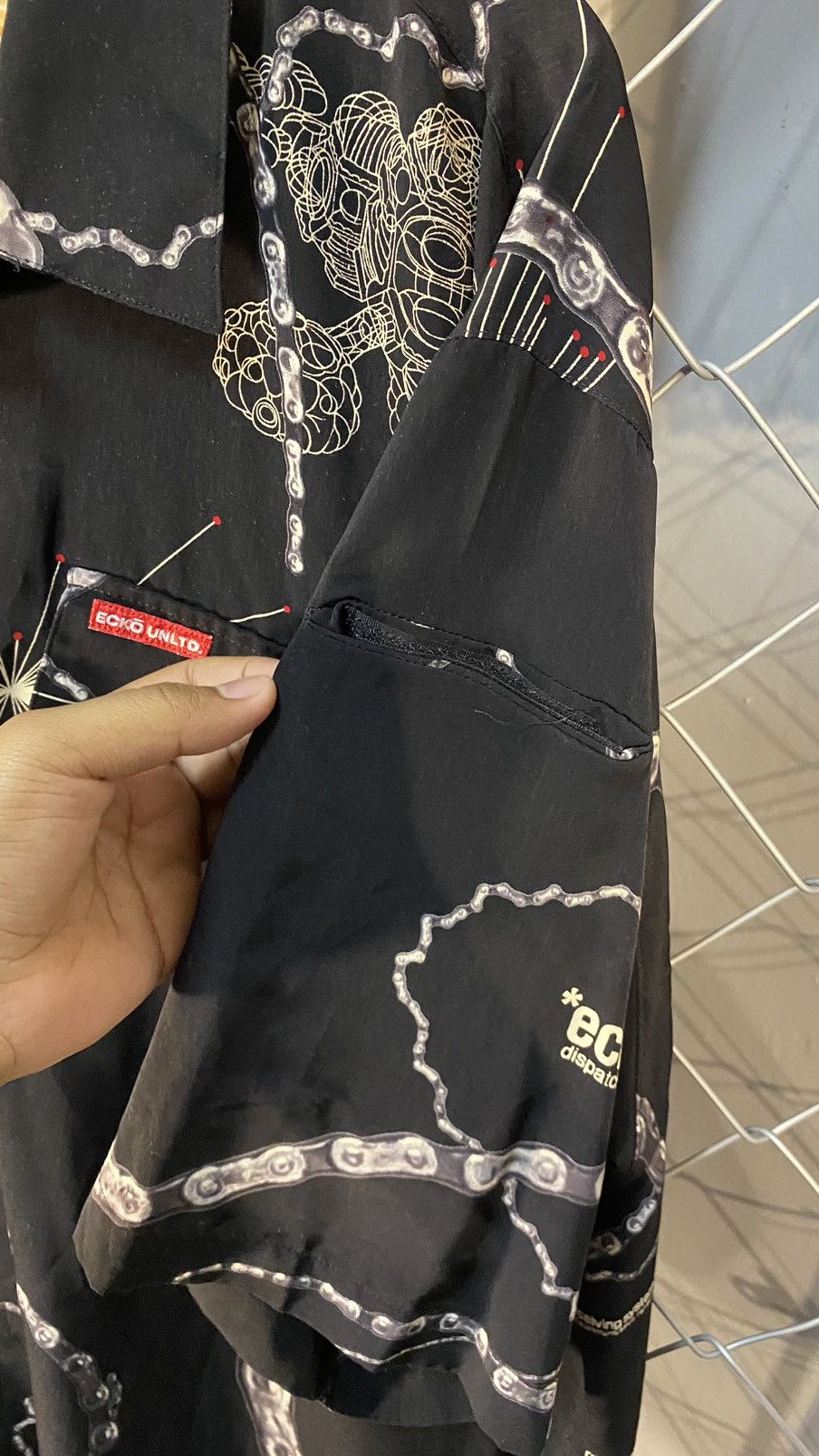 Ecko Unltd. × Japanese Brand × Vintage VINTAGE y2k ECKO UNLTD SHIRT RAYON AOP CHAIN XL Size US XL / EU 56 / 4 - 11 Thumbnail