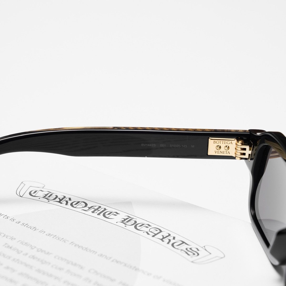 Bottega Veneta BOTTEGA VENETA BV1442S 001 SUNGLASSES Size ONE SIZE - 5 Thumbnail
