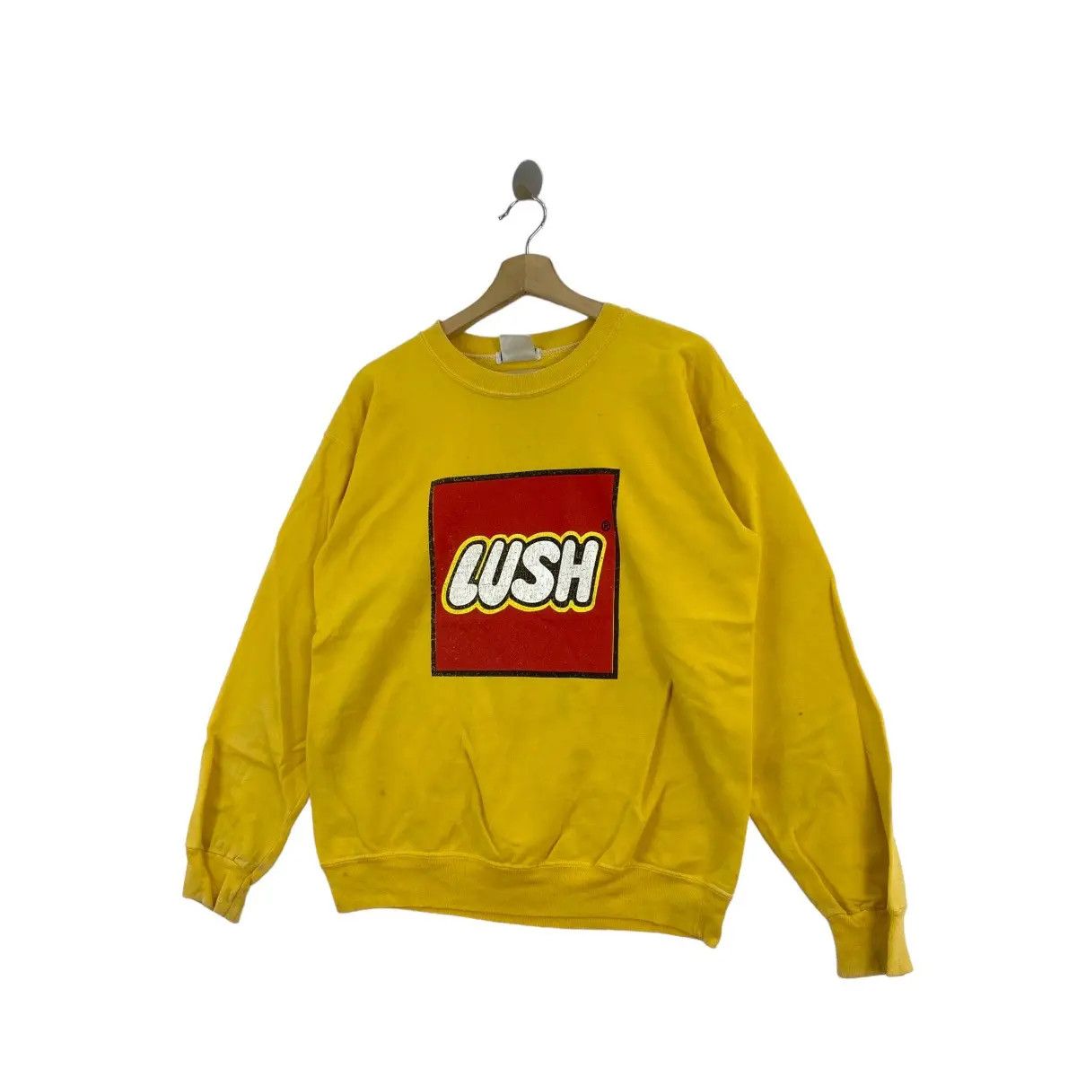 Vintage Vintage 90’ LUSH JAPAN LEGO Parody Logo Sweatshirt Pullover Size US L / EU 52-54 / 3 - 4 Thumbnail