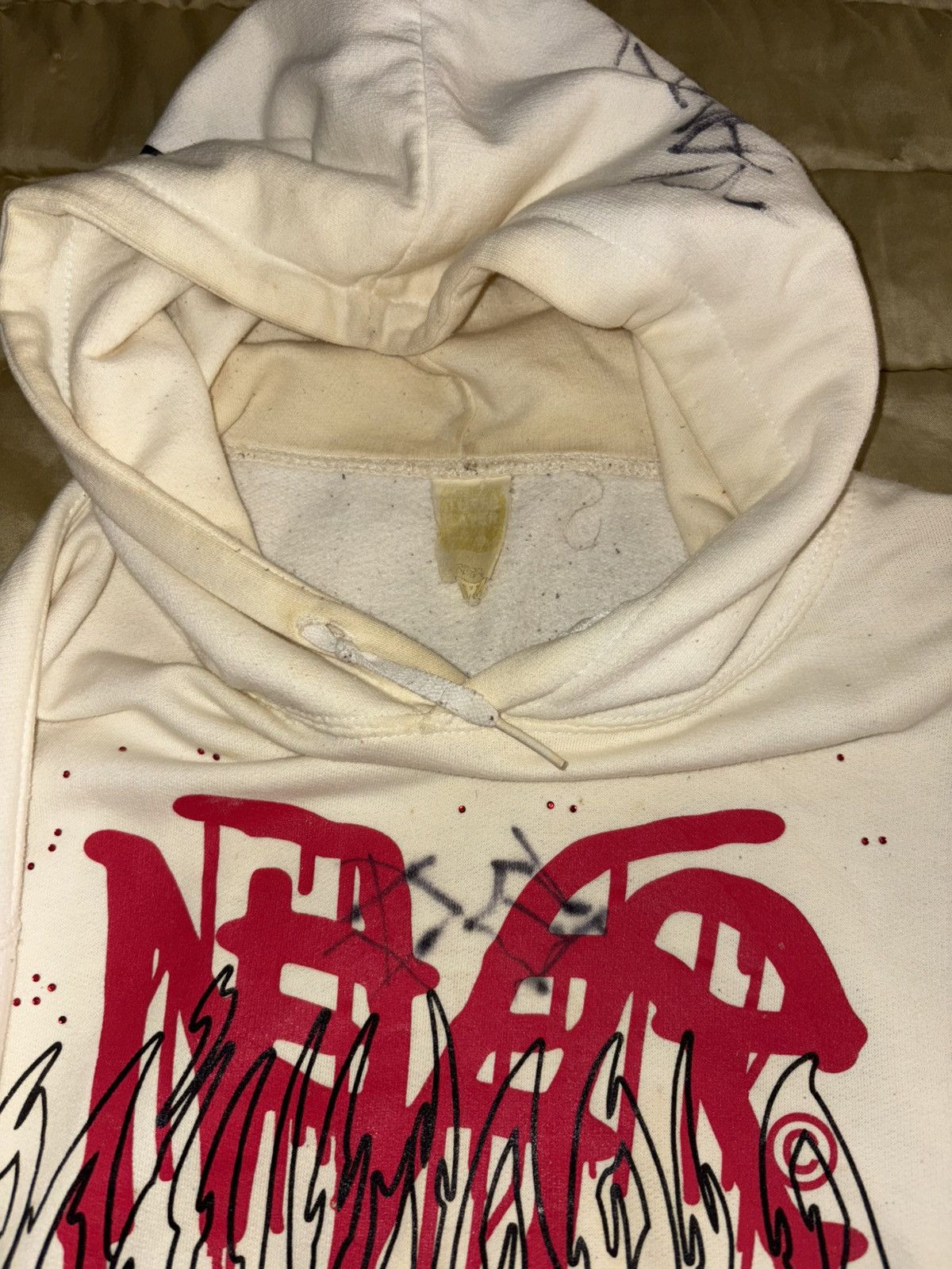 Drain Gang × Sad Boys NeVer Rainworld Rhinestone Hoodie Size US L / EU 52-54 / 3 - 12 Thumbnail