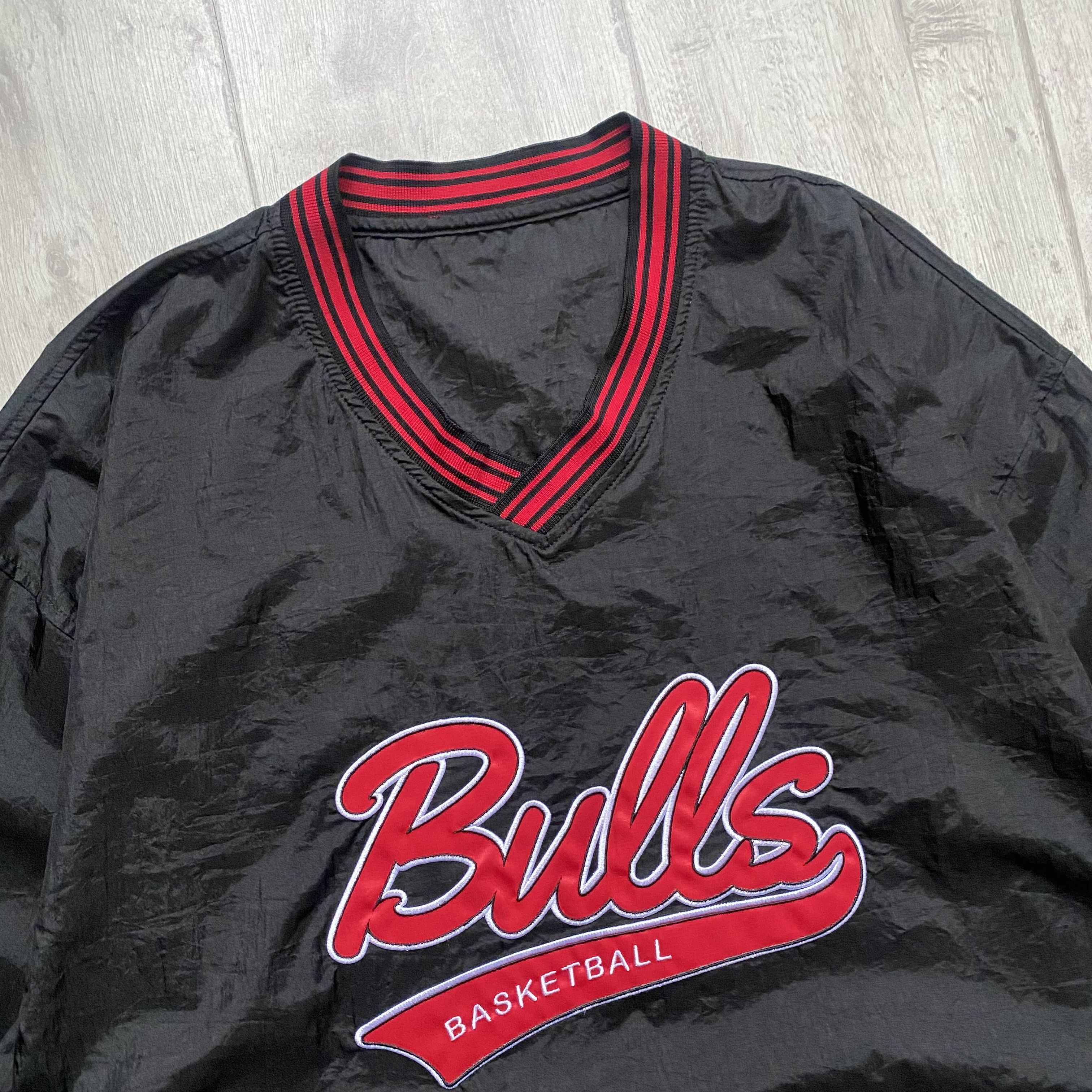 Mitchell & Ness 🏀 NBA Chicago Bulls Nylon Sweatshirt Drill Vintage style Size US M / EU 48-50 / 2 - 3 Thumbnail
