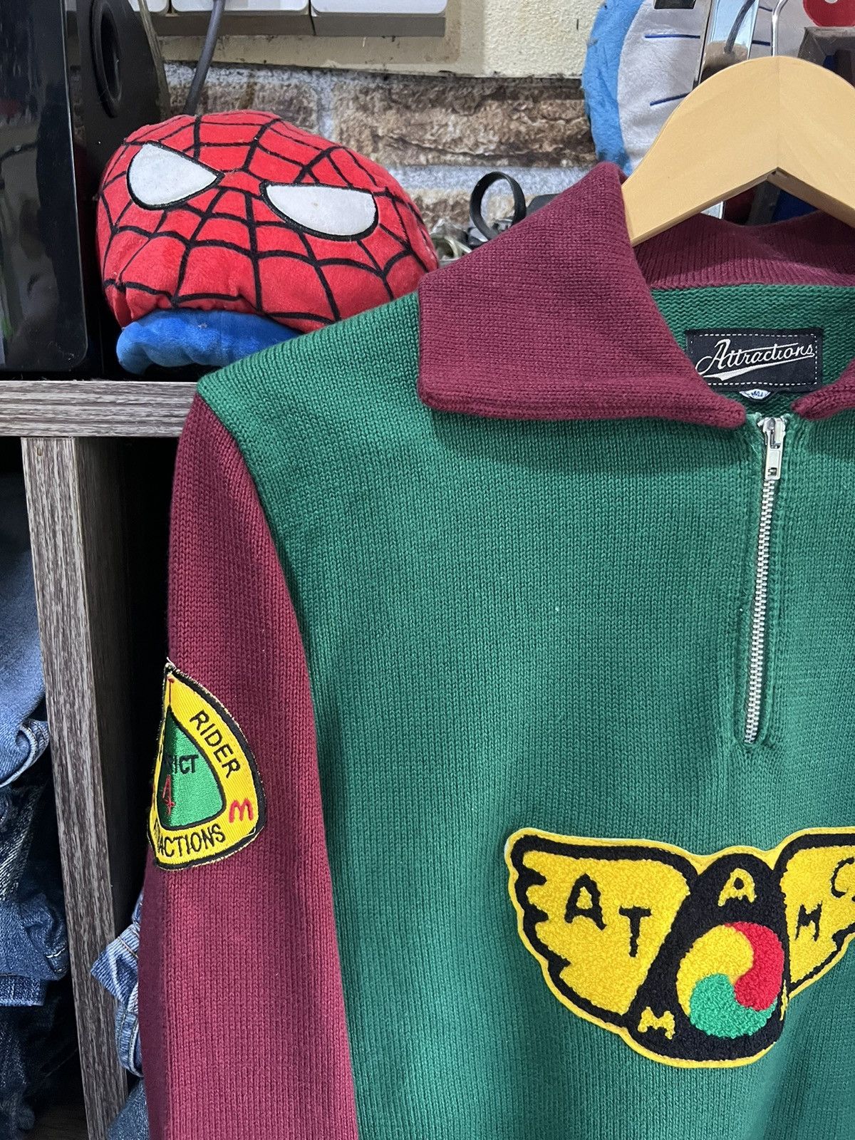 Japanese Brand 🔥Attraction American Motorcycle Association Knit Sweater Size US S / EU 44-46 / 1 - 3 Thumbnail