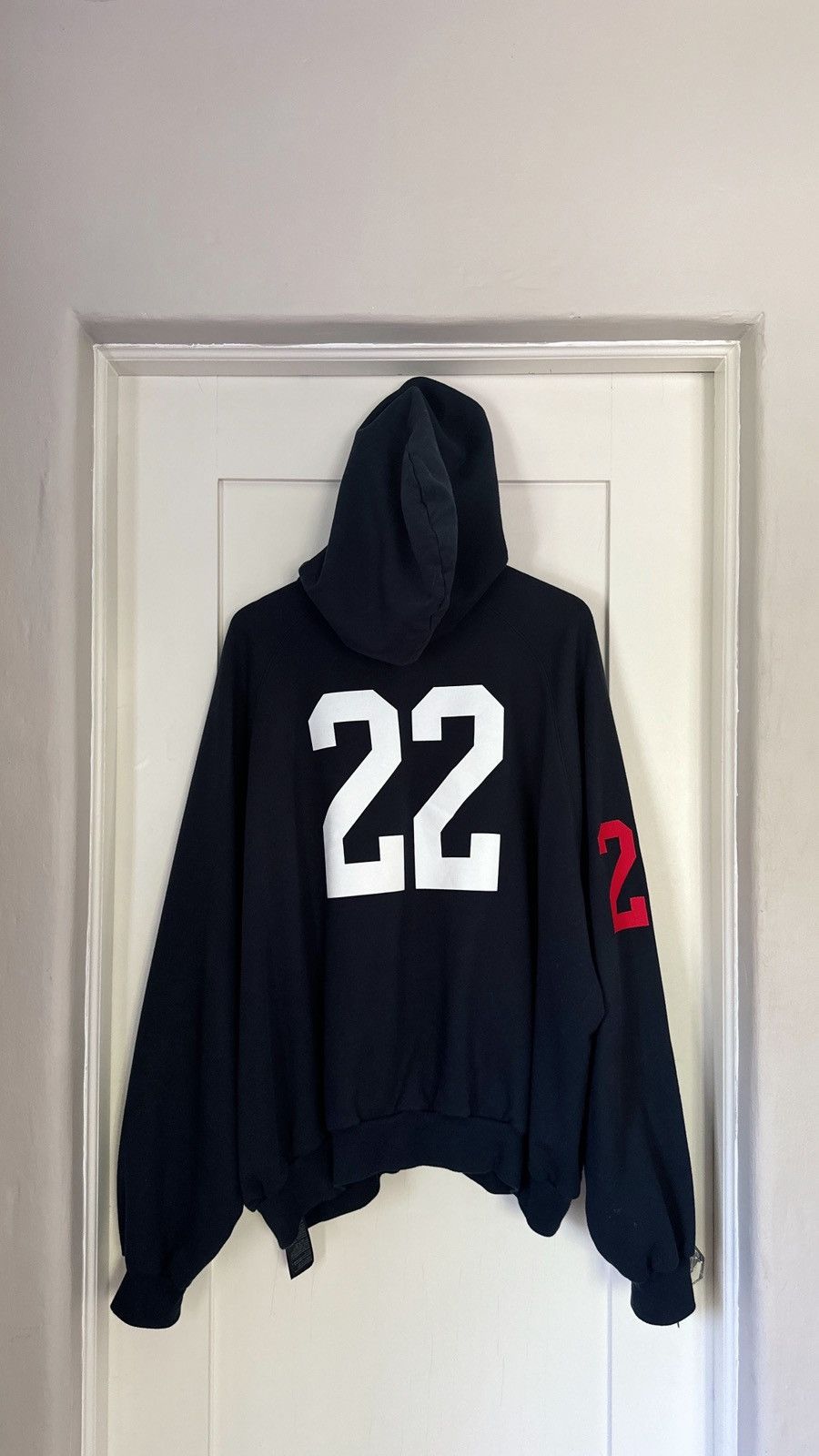 Balenciaga Balenciaga Navy Polo Hoodie SIZE 2 | Grailed