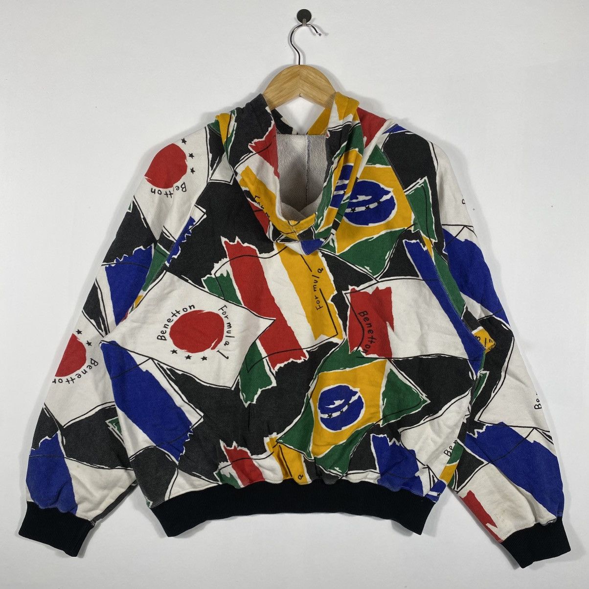 Benetton Vintage BENETTON FORMULA 1 Racing Team Fullprint Hoodie Size US L / EU 52-54 / 3 - 3 Thumbnail