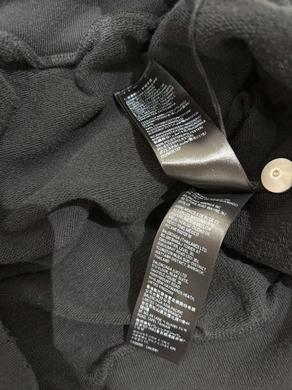 Balenciaga Balenciaga Black distressed Balenciaga.com Hoodie Size US S / EU 44-46 / 1 - 4 Thumbnail