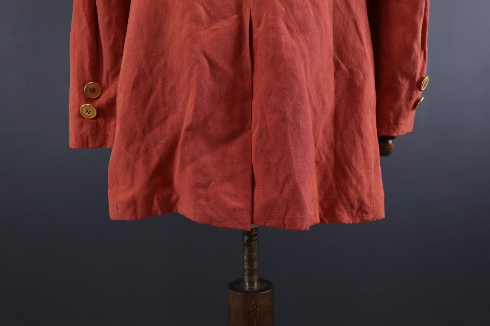 Christian Dior Monsieur Mondi Silk Linen Red Single Breasted Trench Coat Size 44 Size M / US 6-8 / IT 42-44 - 10 Thumbnail